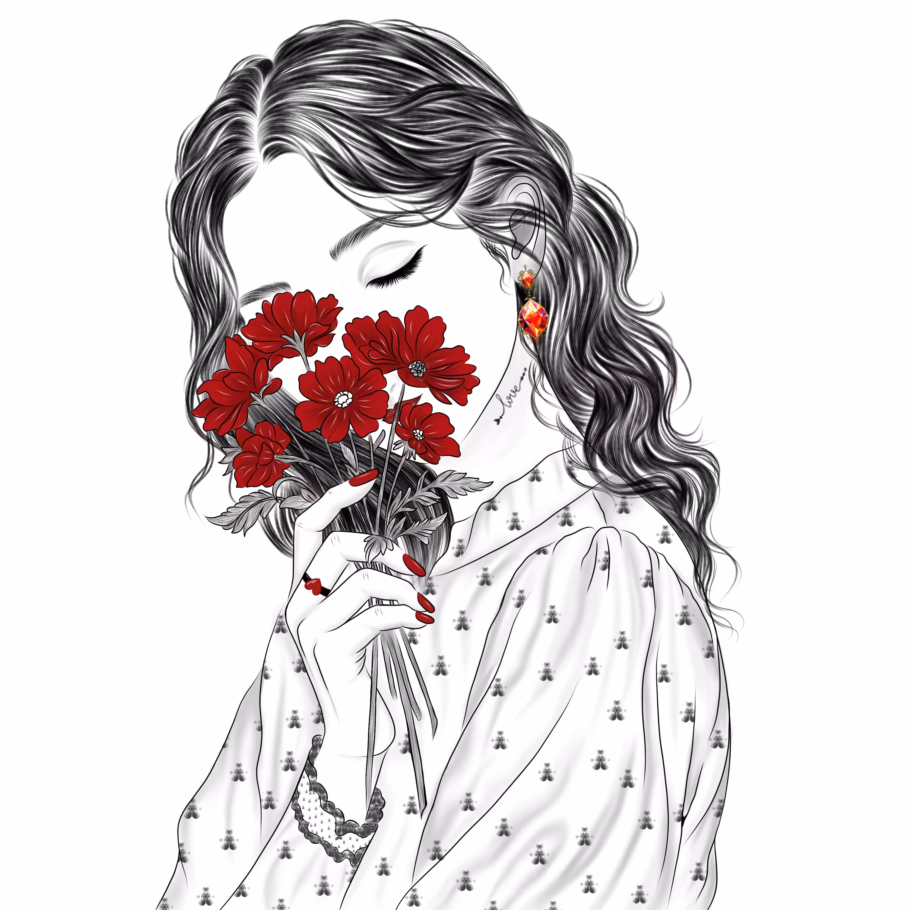 Beauty of woman: The Scarlet Shyness 