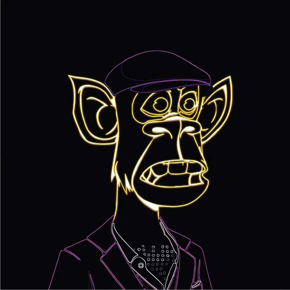 neon bored ape #285