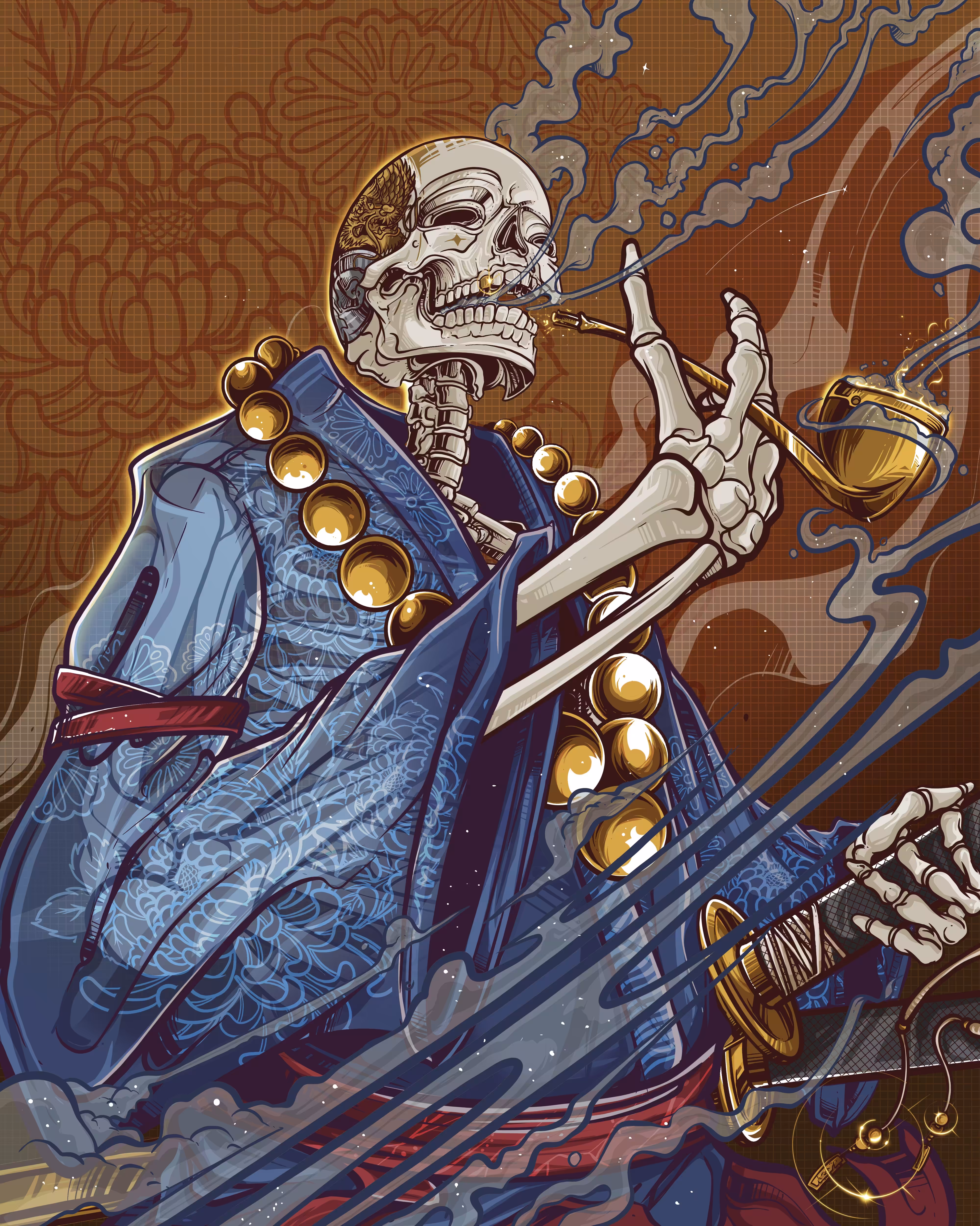 Smoking Skull