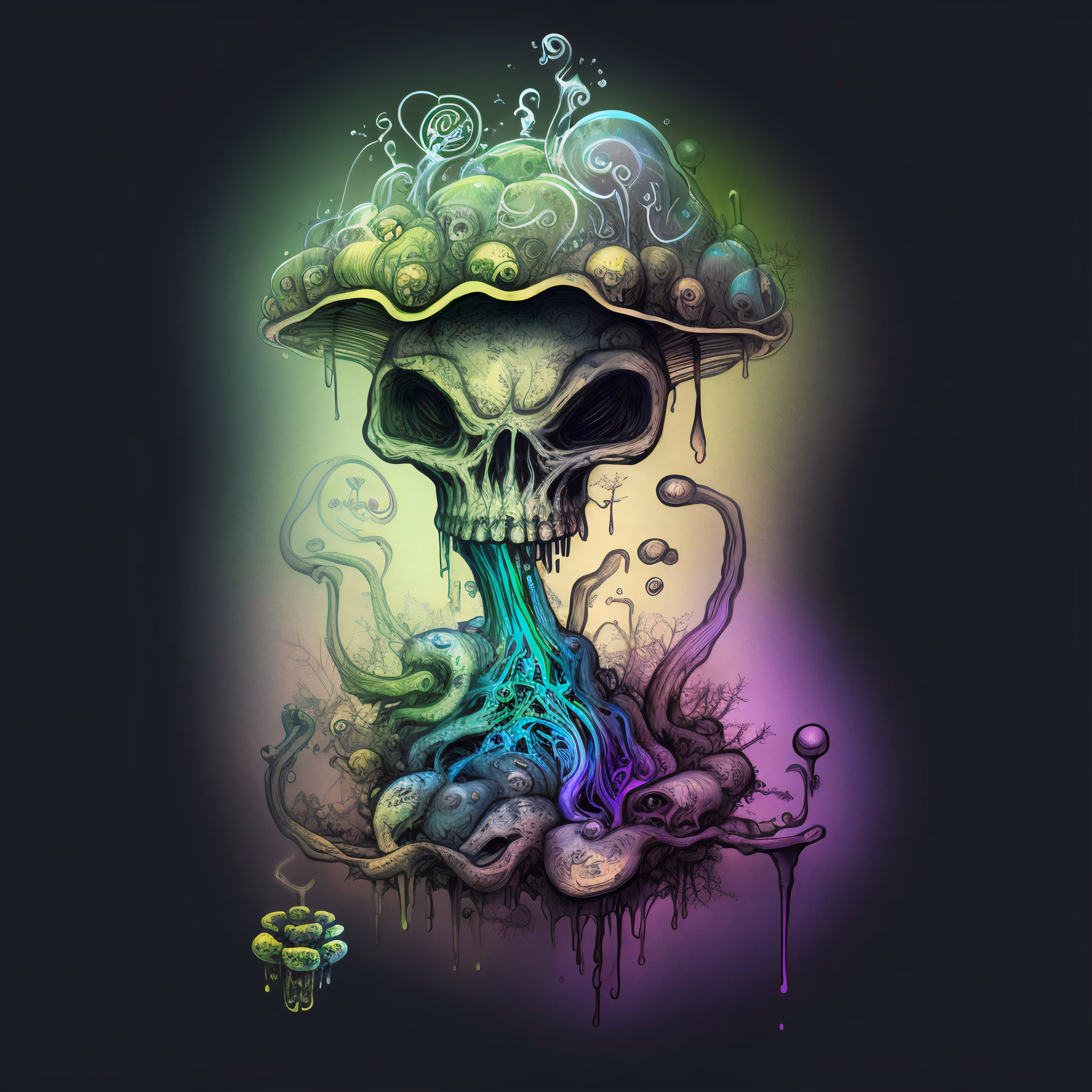 Digital  drawing: Infected Mushroom #19