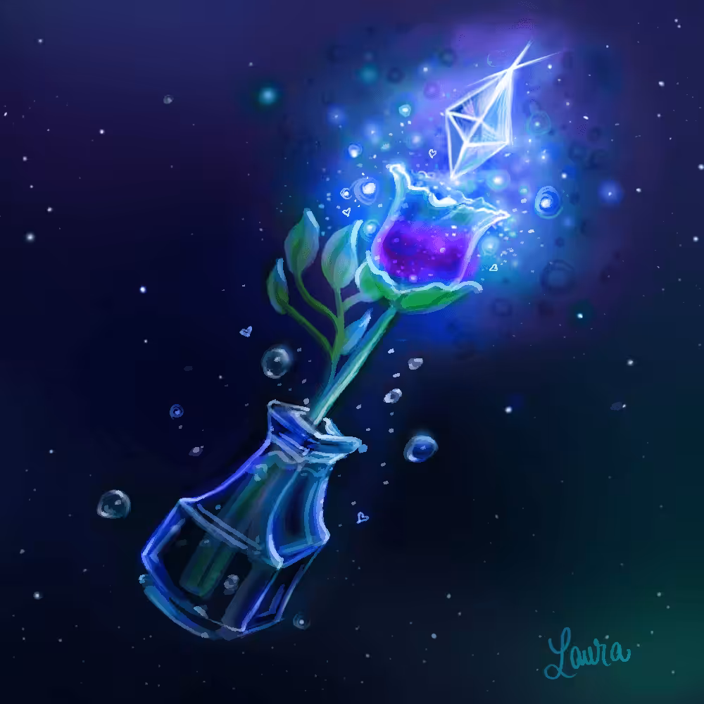 Diamond Luminescent Galaxy Rose