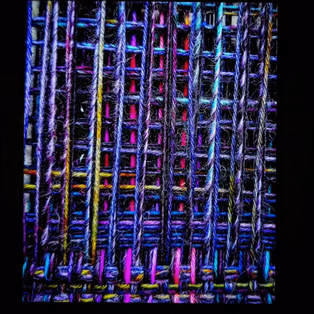 Glitch Art, but make it fiber  (A Gonzo Glitch bonus) - Moving Threads 001