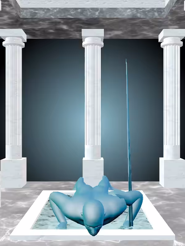 HeavenComputer: The Athletic Aqua Green Man #2718