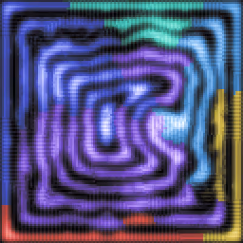 Rainbow Ripples Automaton #6