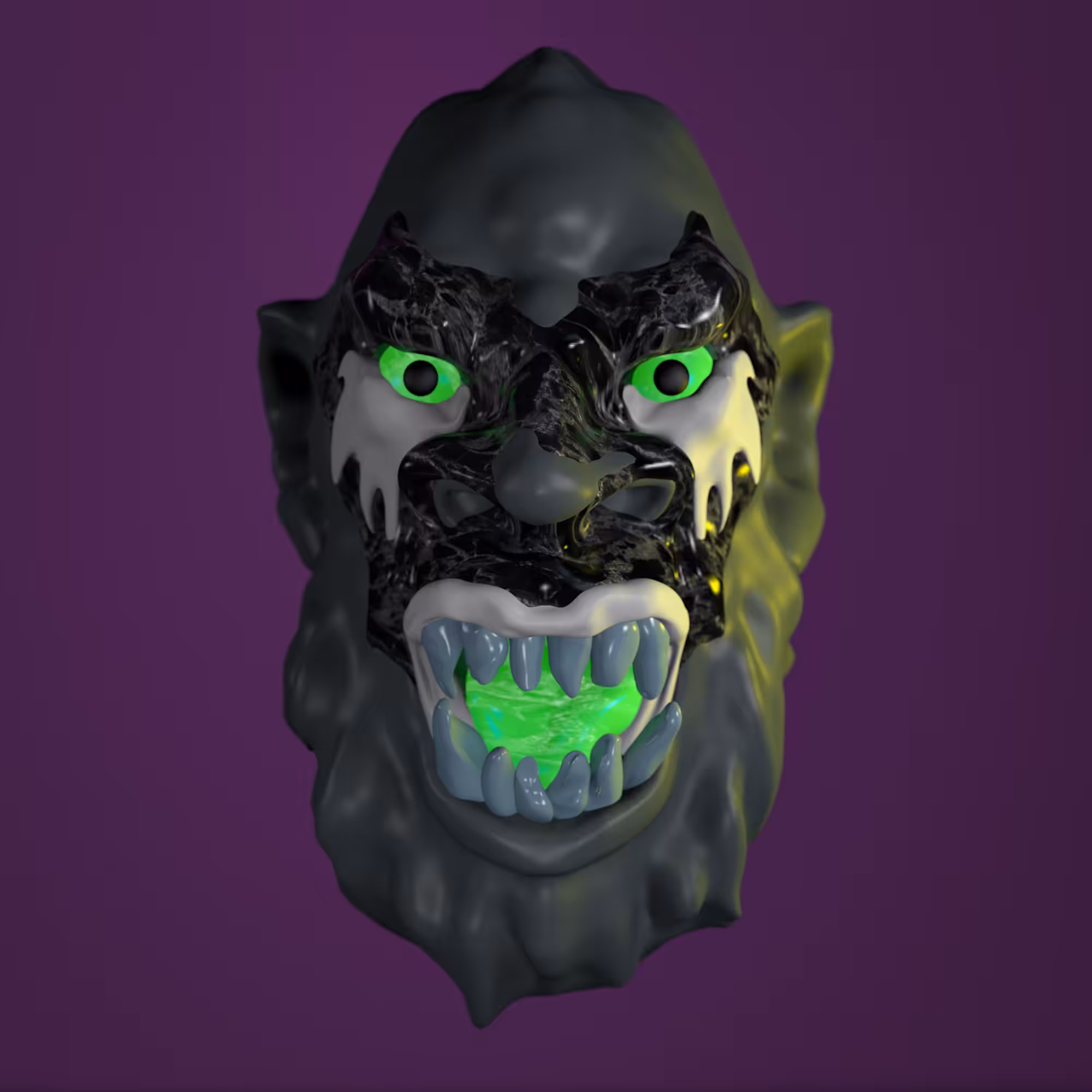 Dark Marbled Neon Vampire Biest