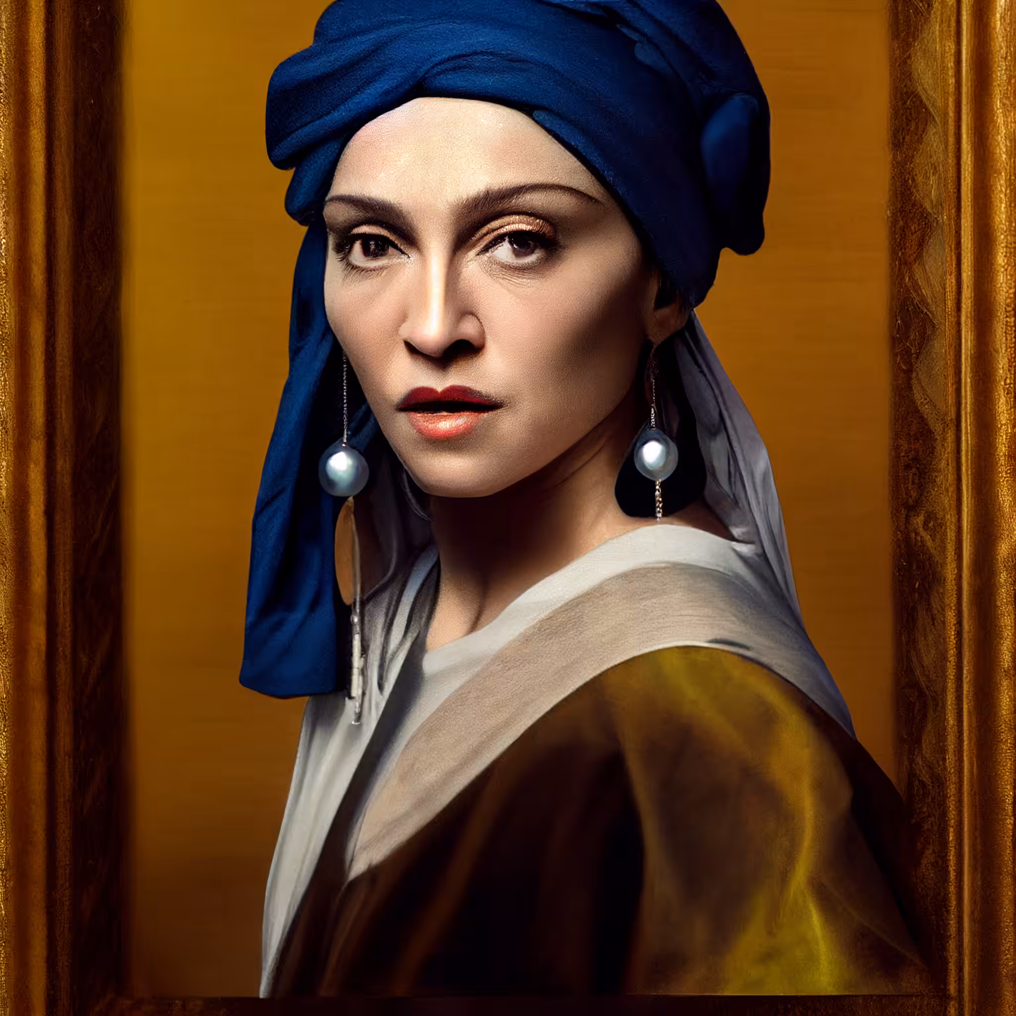 material girl with a pearl earring