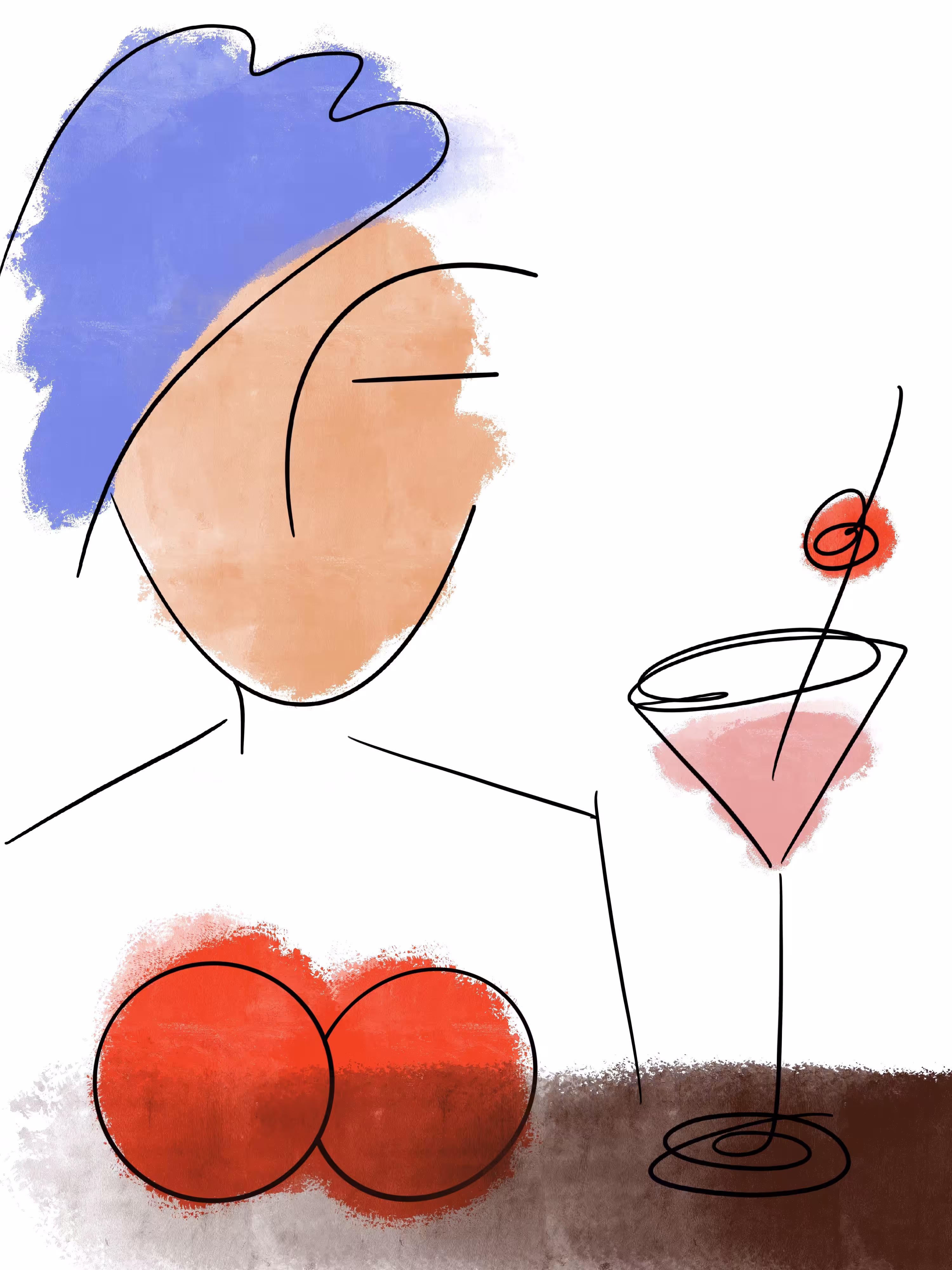 Woman with cocktail