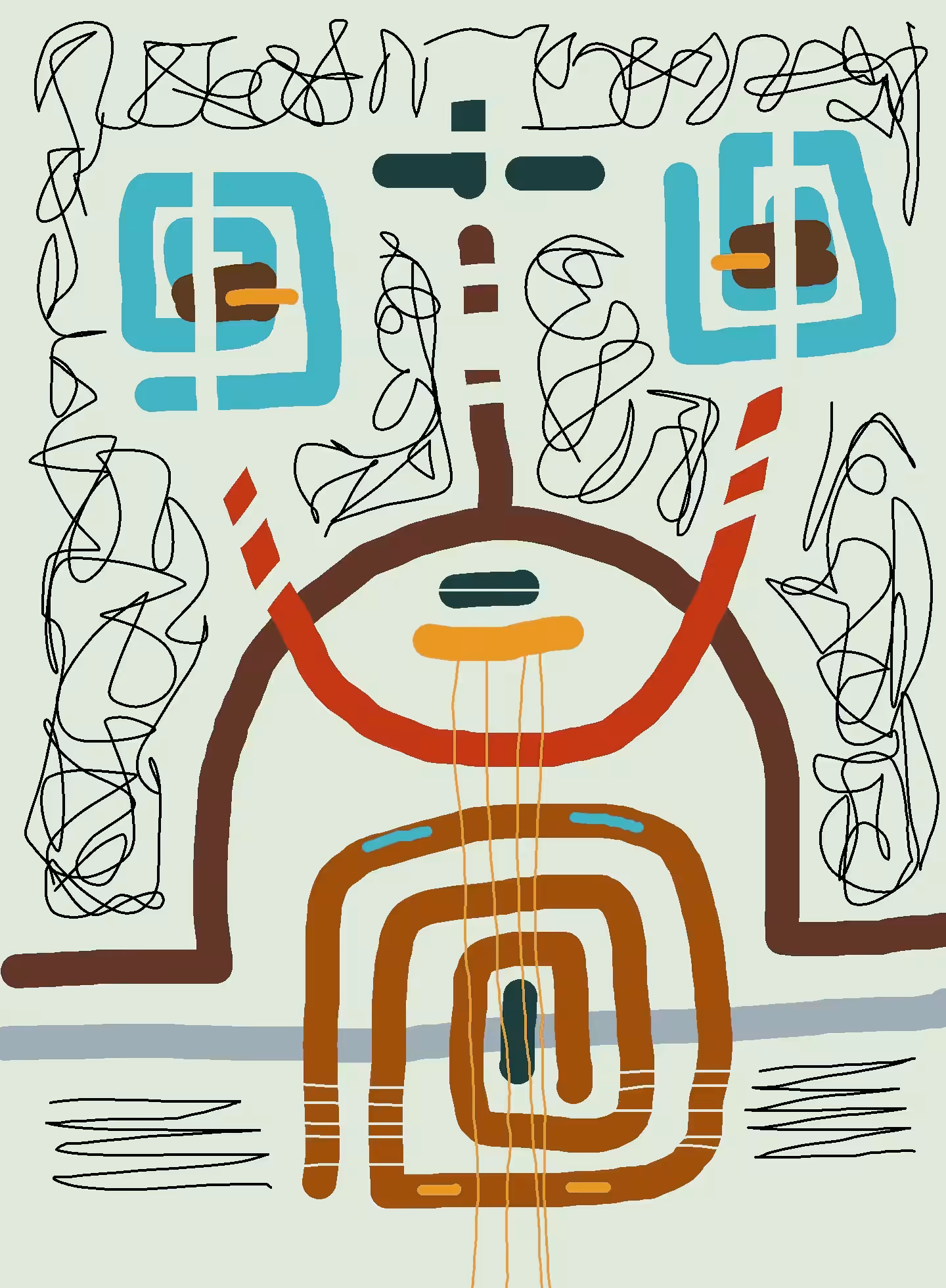 The beginning of style 2 - Stripes and dots: Intuitive mysticism