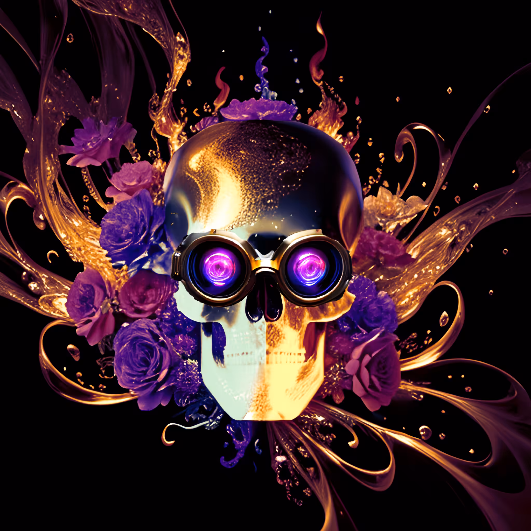 "Skull Symphony #24" 🕯️🌹💎