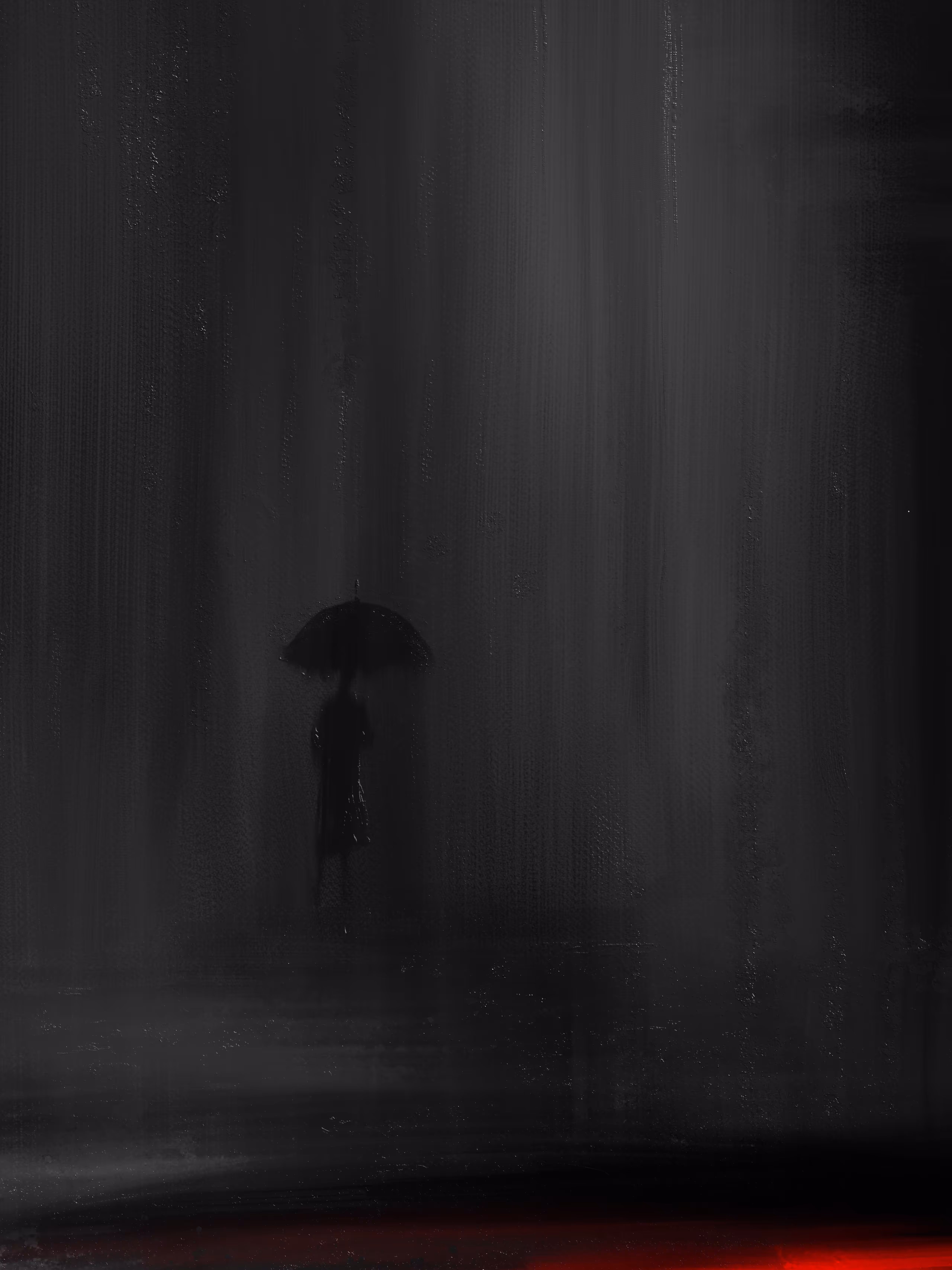 Heavy rain at night