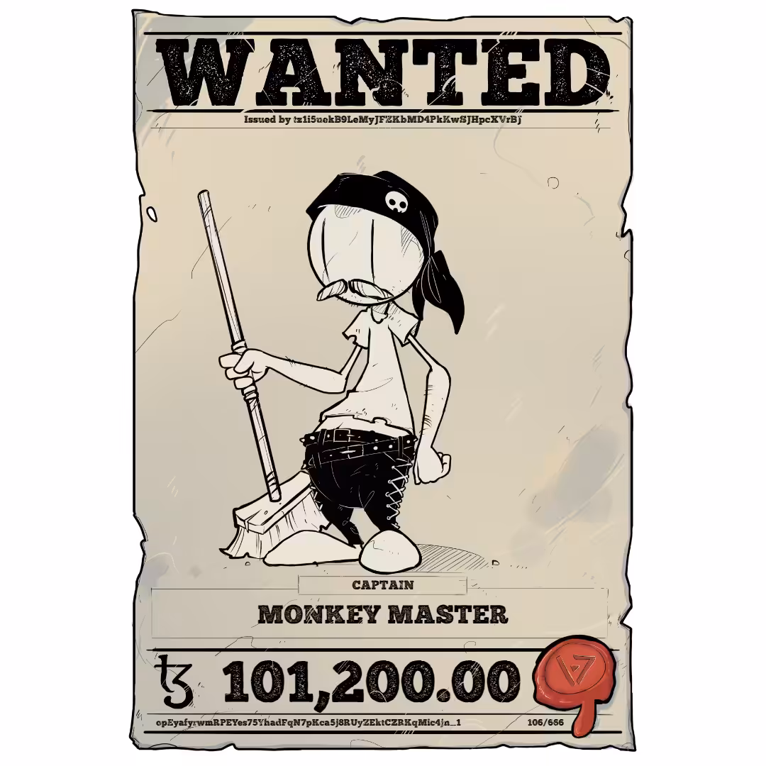 MONKEY MASTER | TEZOS PIRATE 106/666