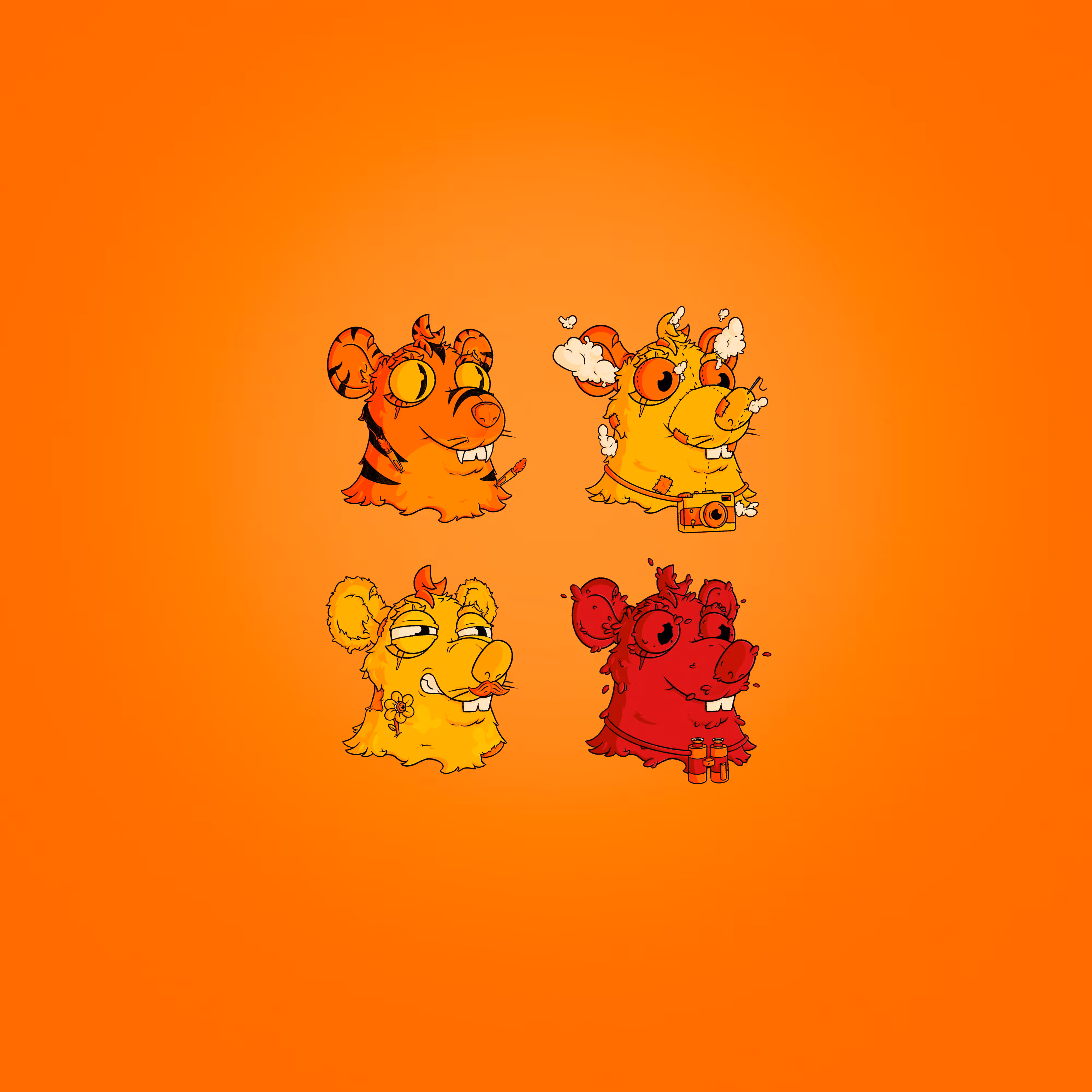 Squabble Heads: Orange Ratties