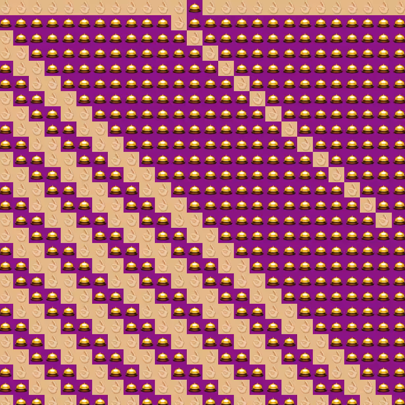Elementary Cellular Emoji Automata #31