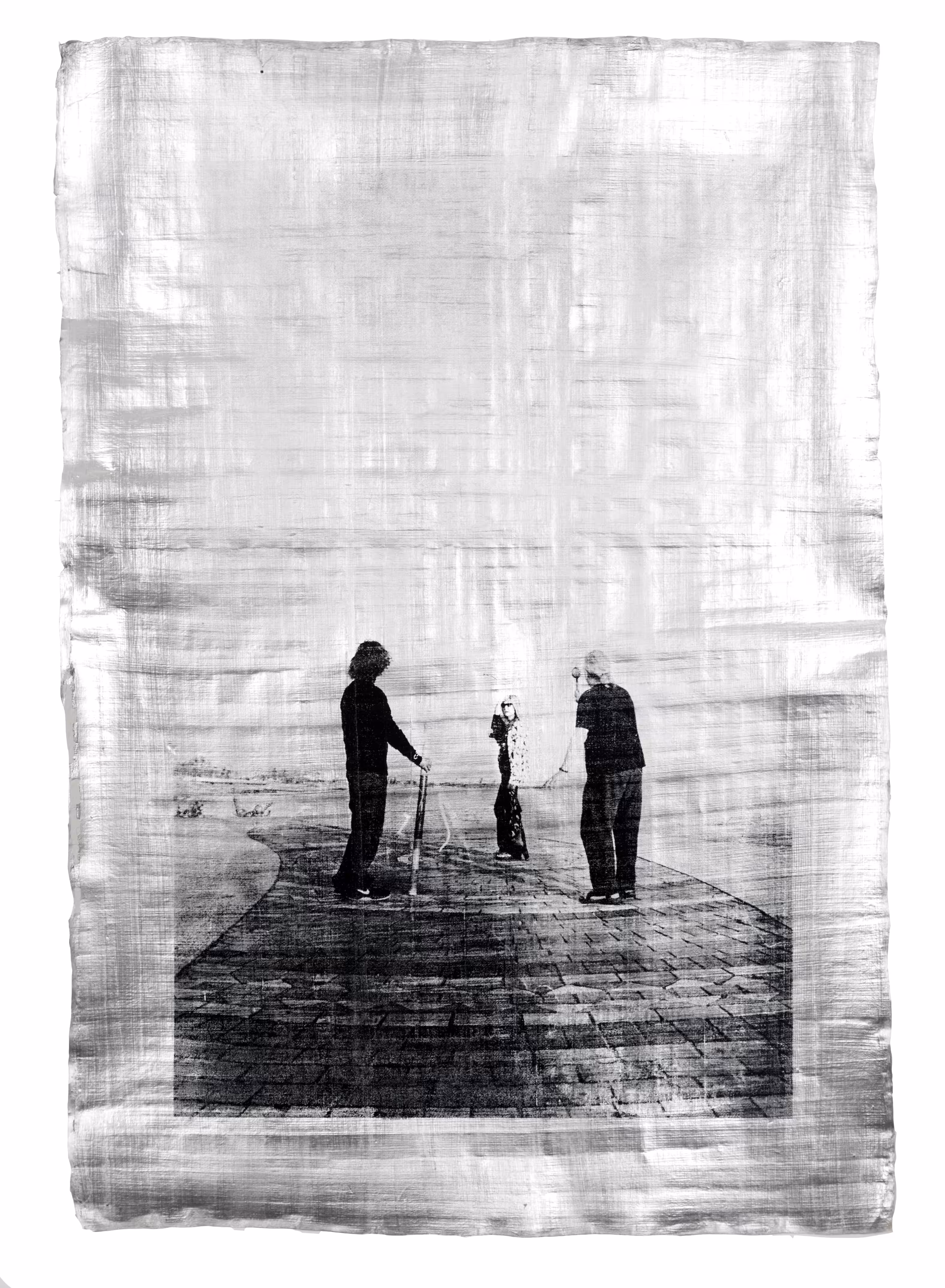 Justin Aversano - Three of Staffs - Physical Tarot Scroll  - Silver