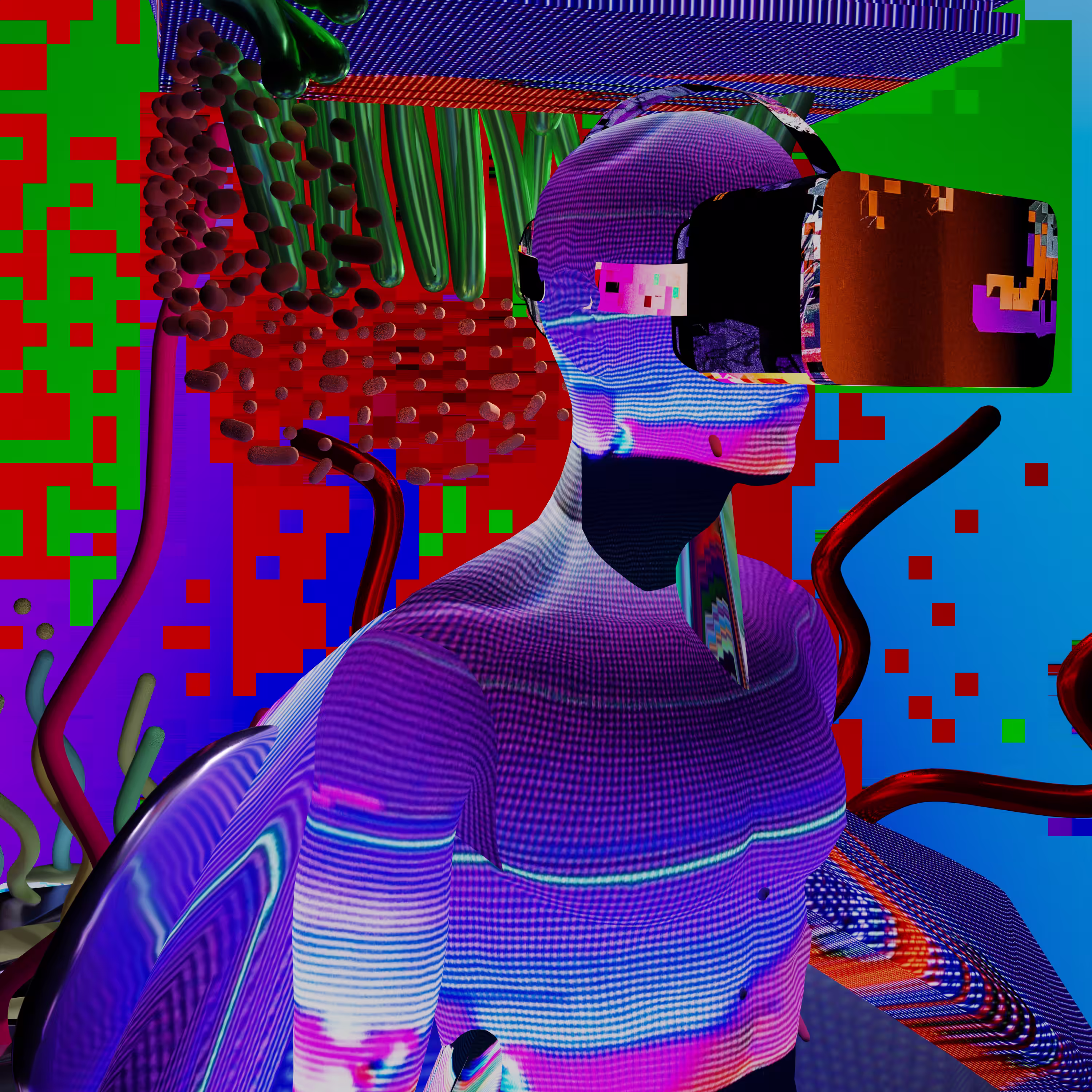 Zoomed in Portrait of a Media Lover