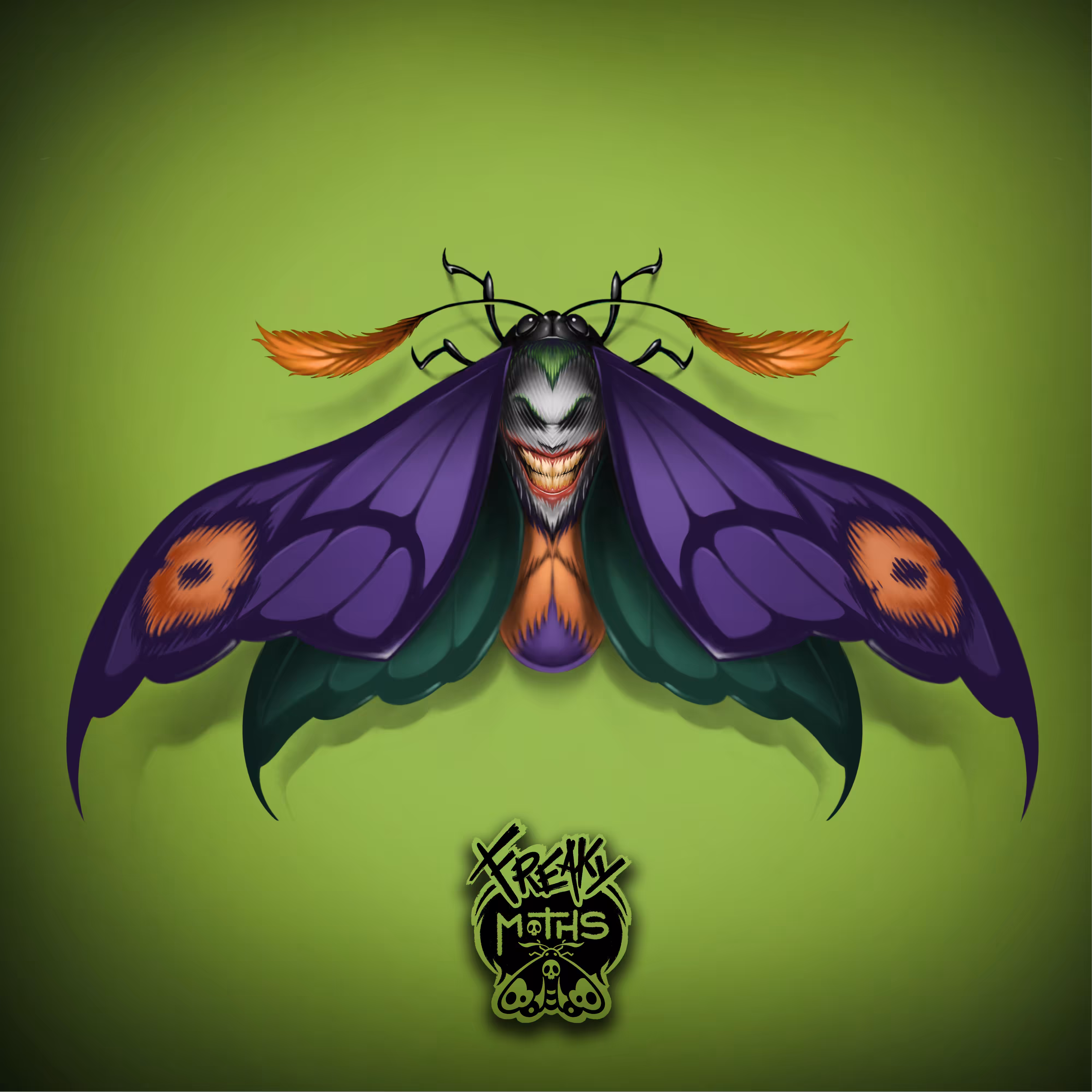 Freaky Moths #2 "Joker Moth"