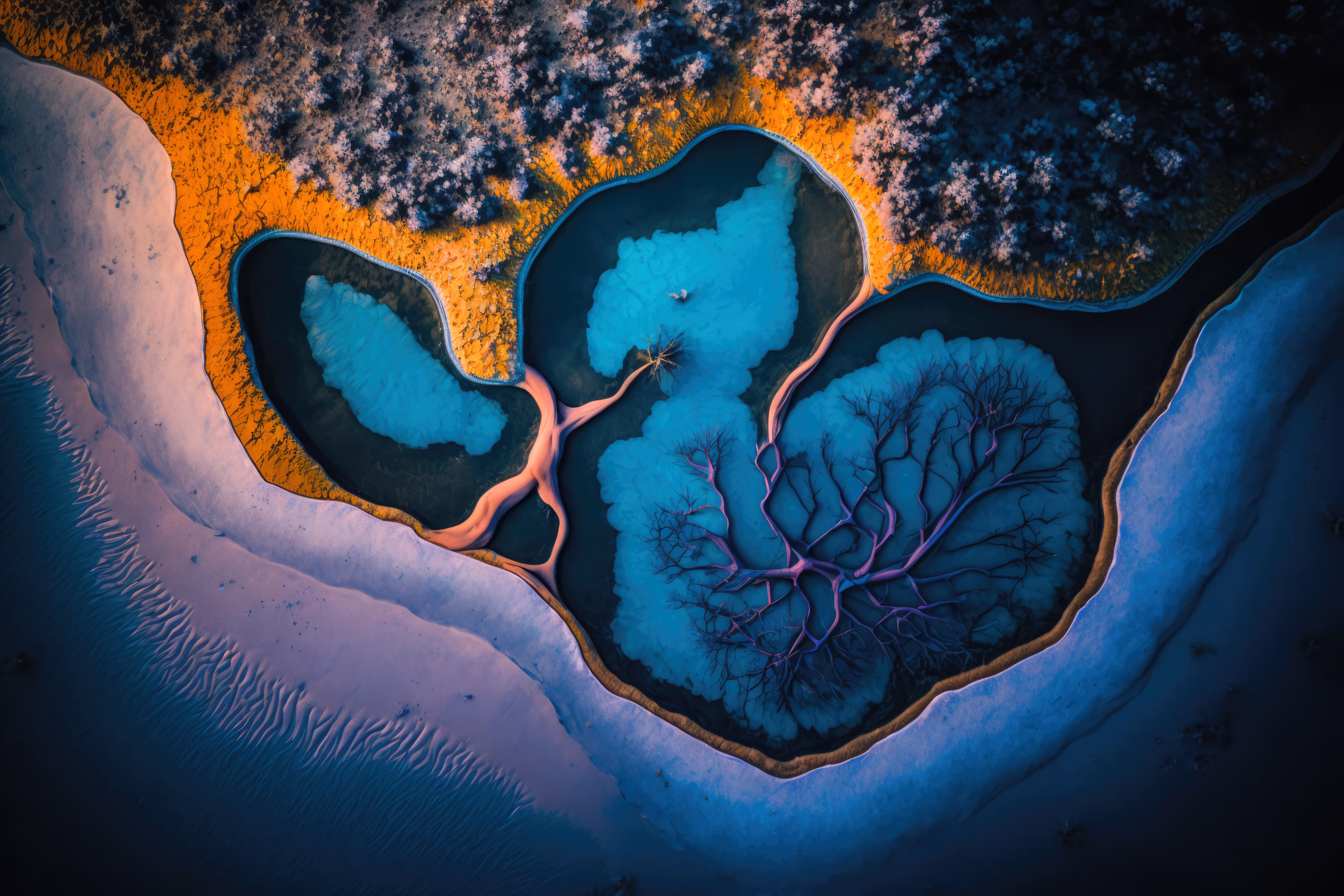 Snowy Island Illusion