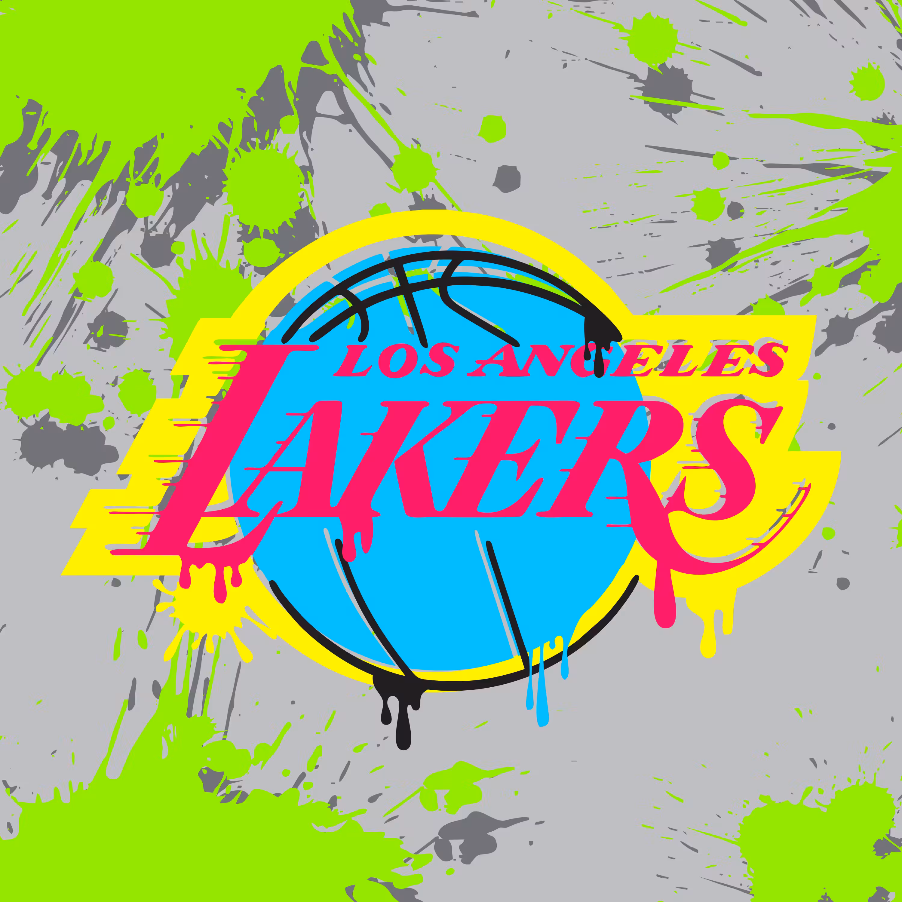 Los Angeles Lakers Logo Graffiti - Day