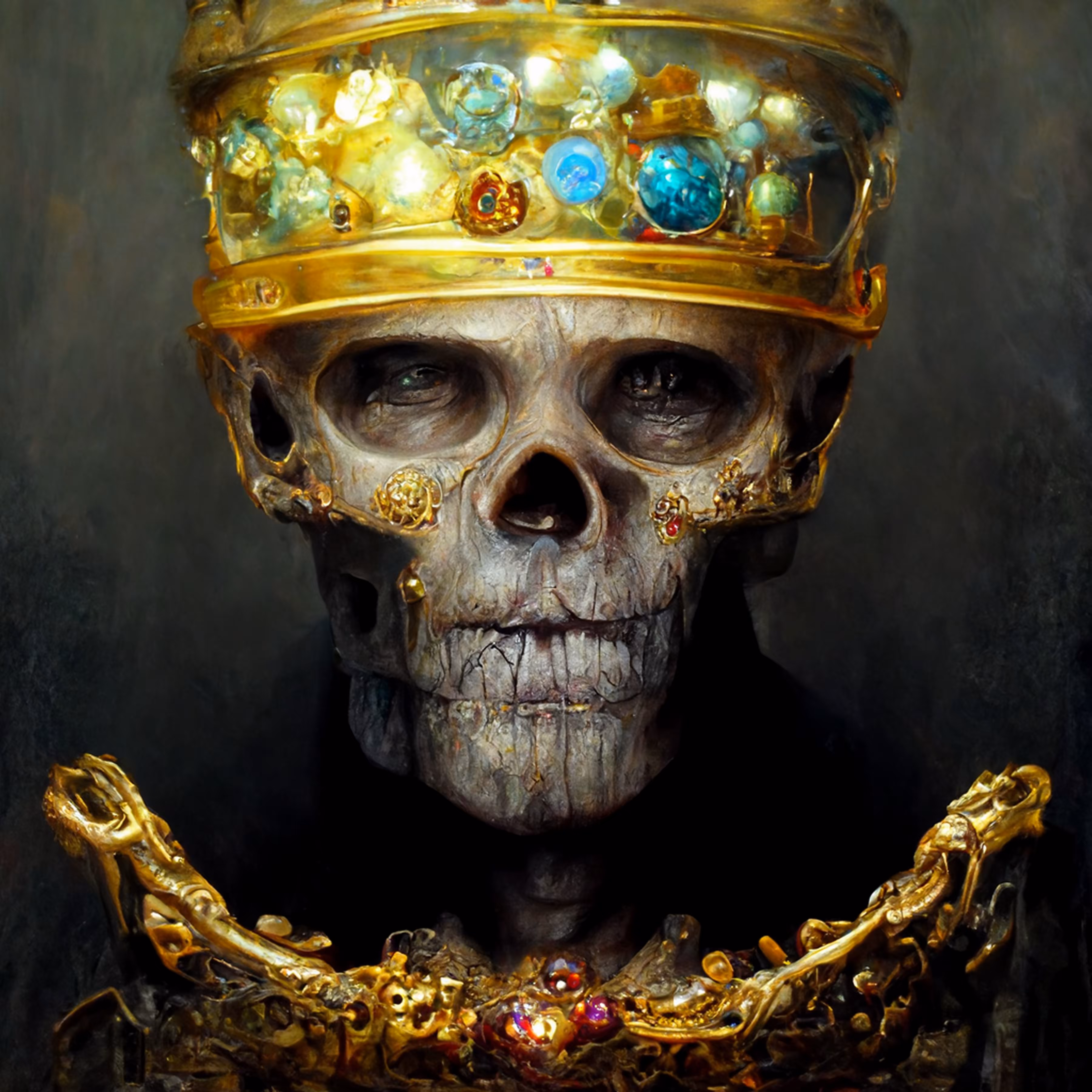 No 8 in the King Skulls Series by Rex Luciferius a rare 1/1 NFT by Rex for #darktez 2022