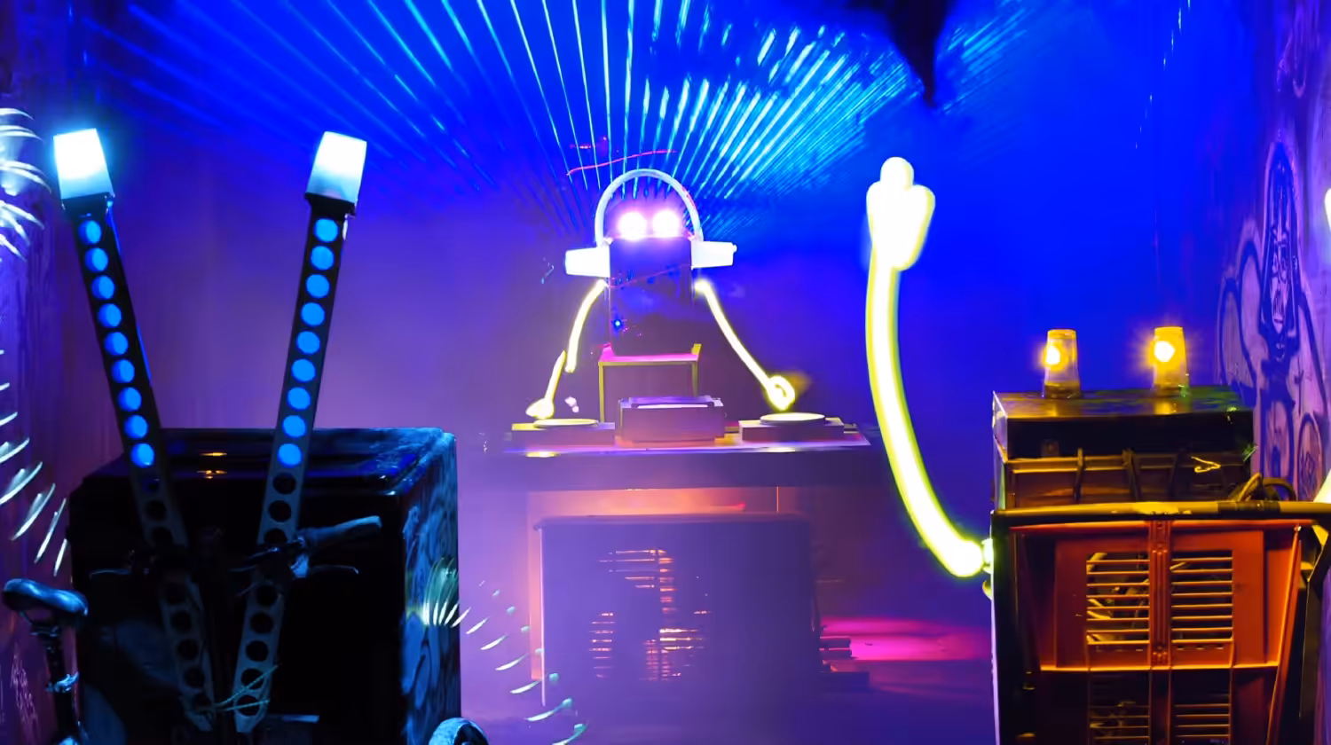 Lightpainting Robot party I