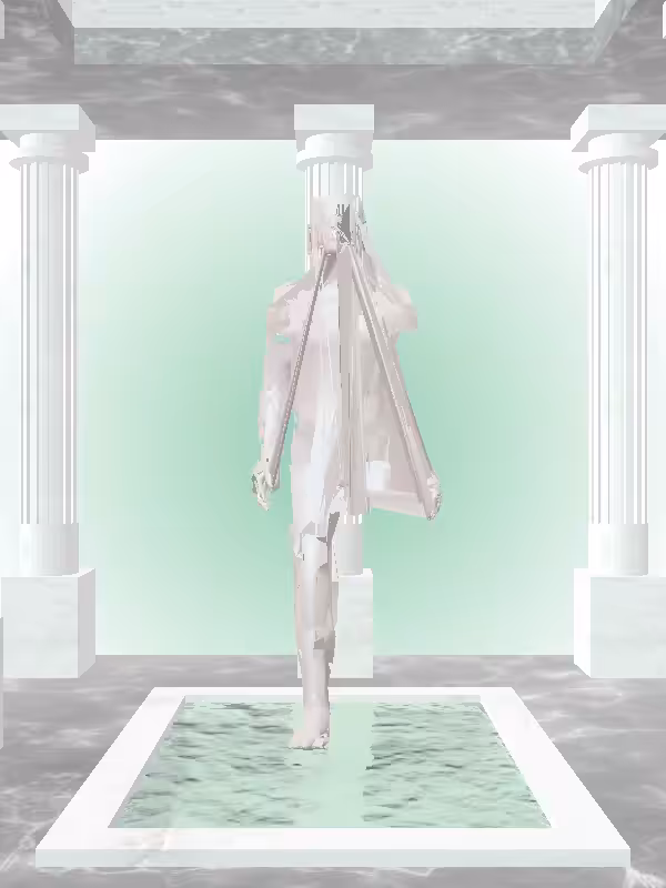 HeavenComputer: The Receding Matte Ivory Man #7174