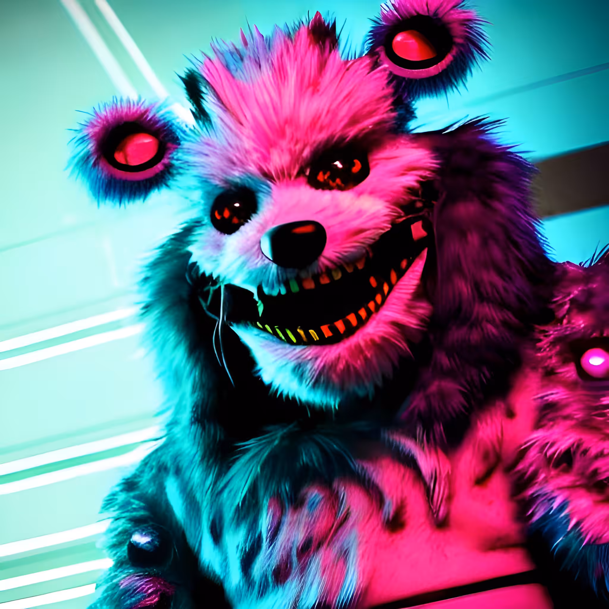Neon Art: Monster Fluff 