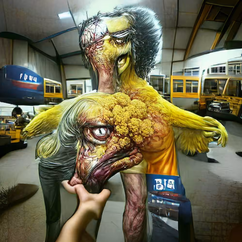 even zombie big bird appreciates a bouquet on valentine's day
