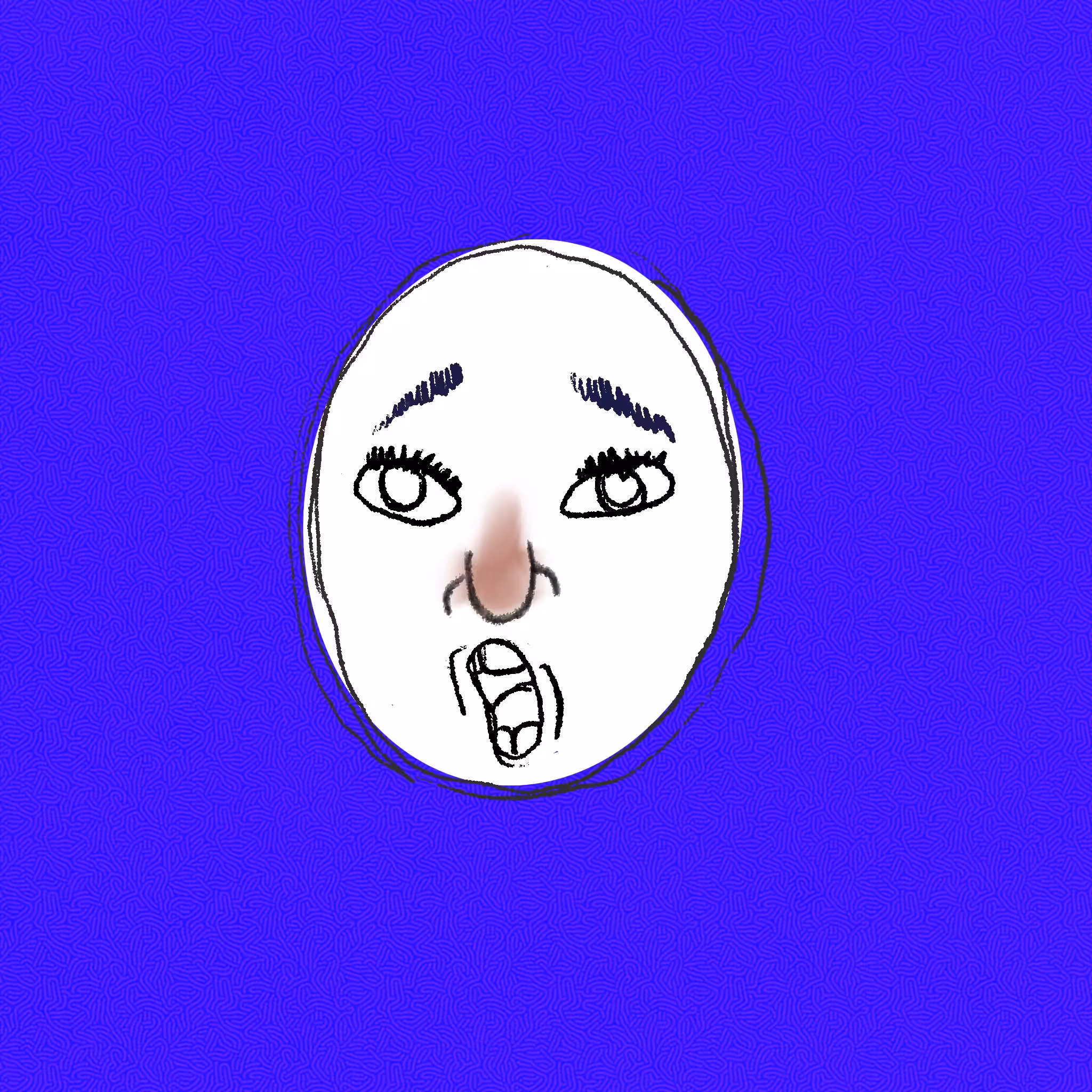 wajah - biru