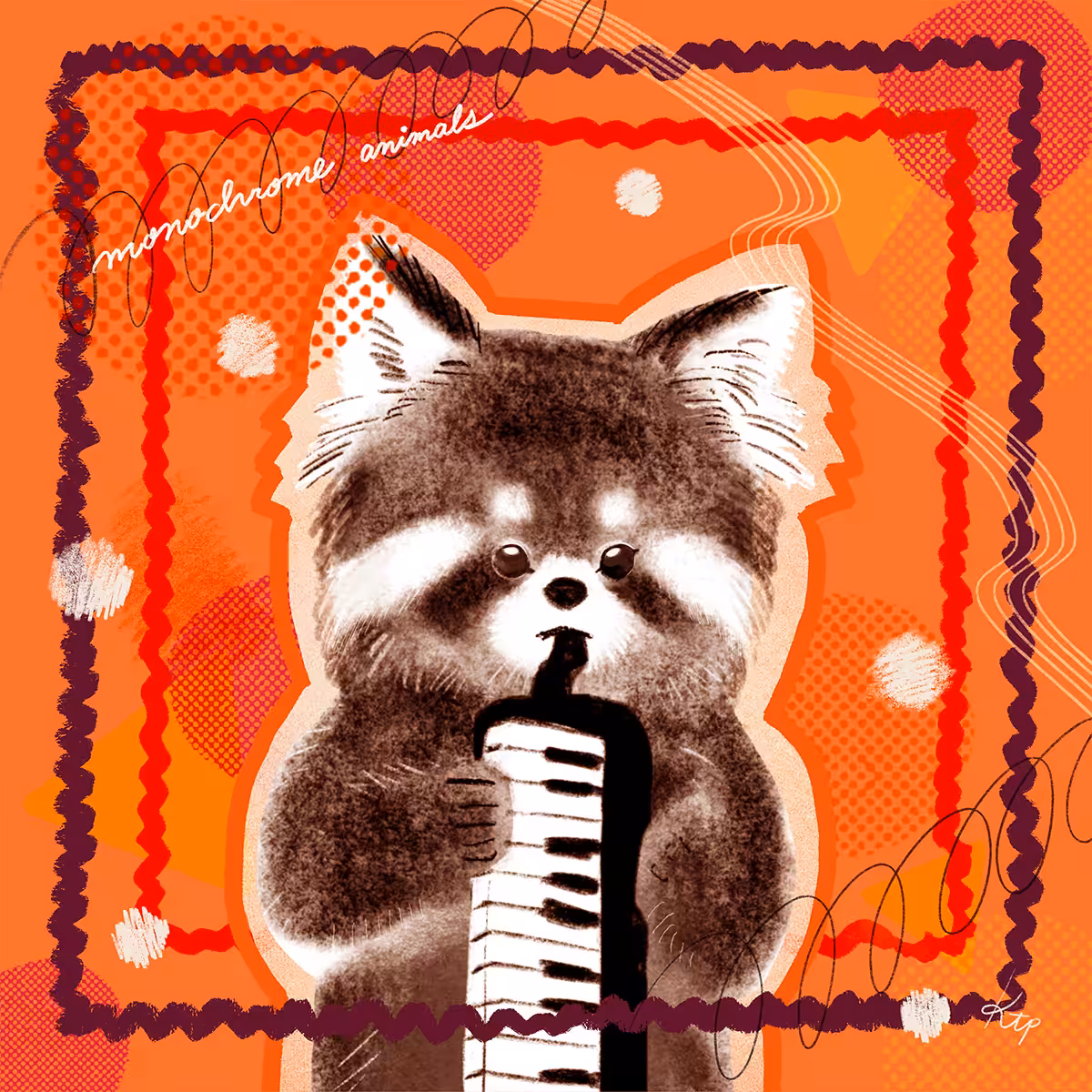 pieces of winter red panda