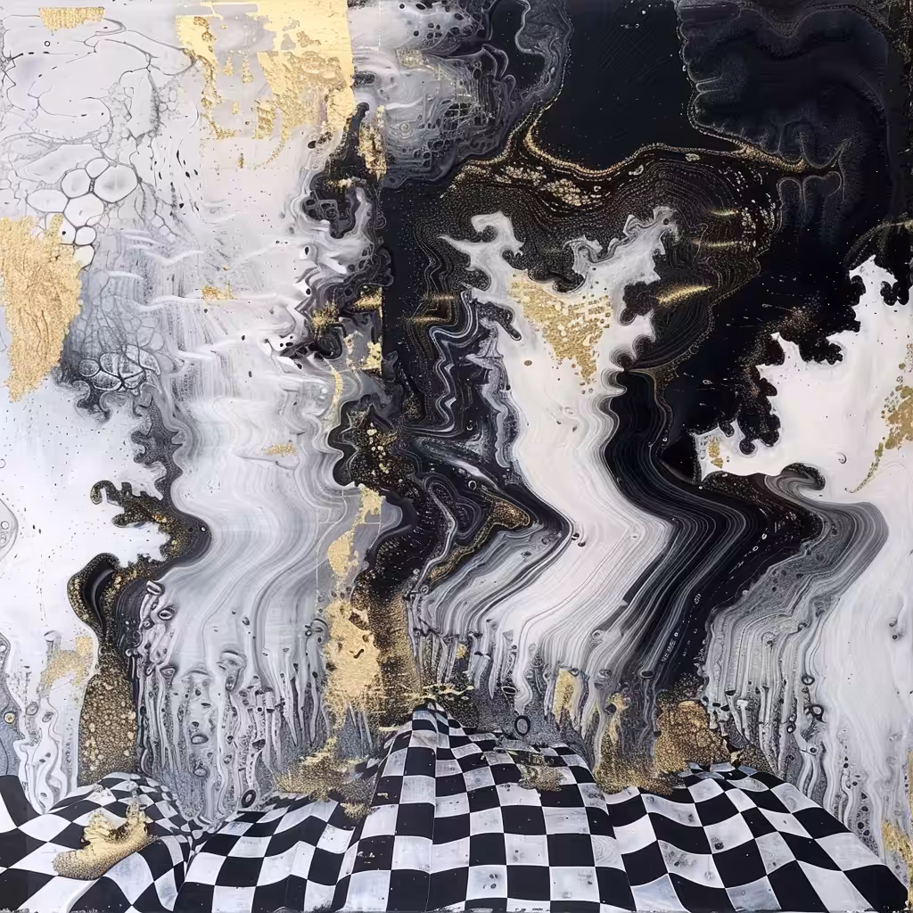 Opulent Oscillations: A contrasting path reveals reflections of silent grace