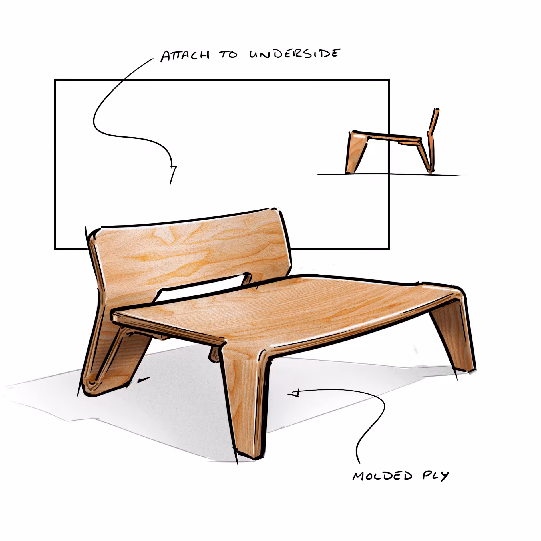Folded Plywood Chair #006