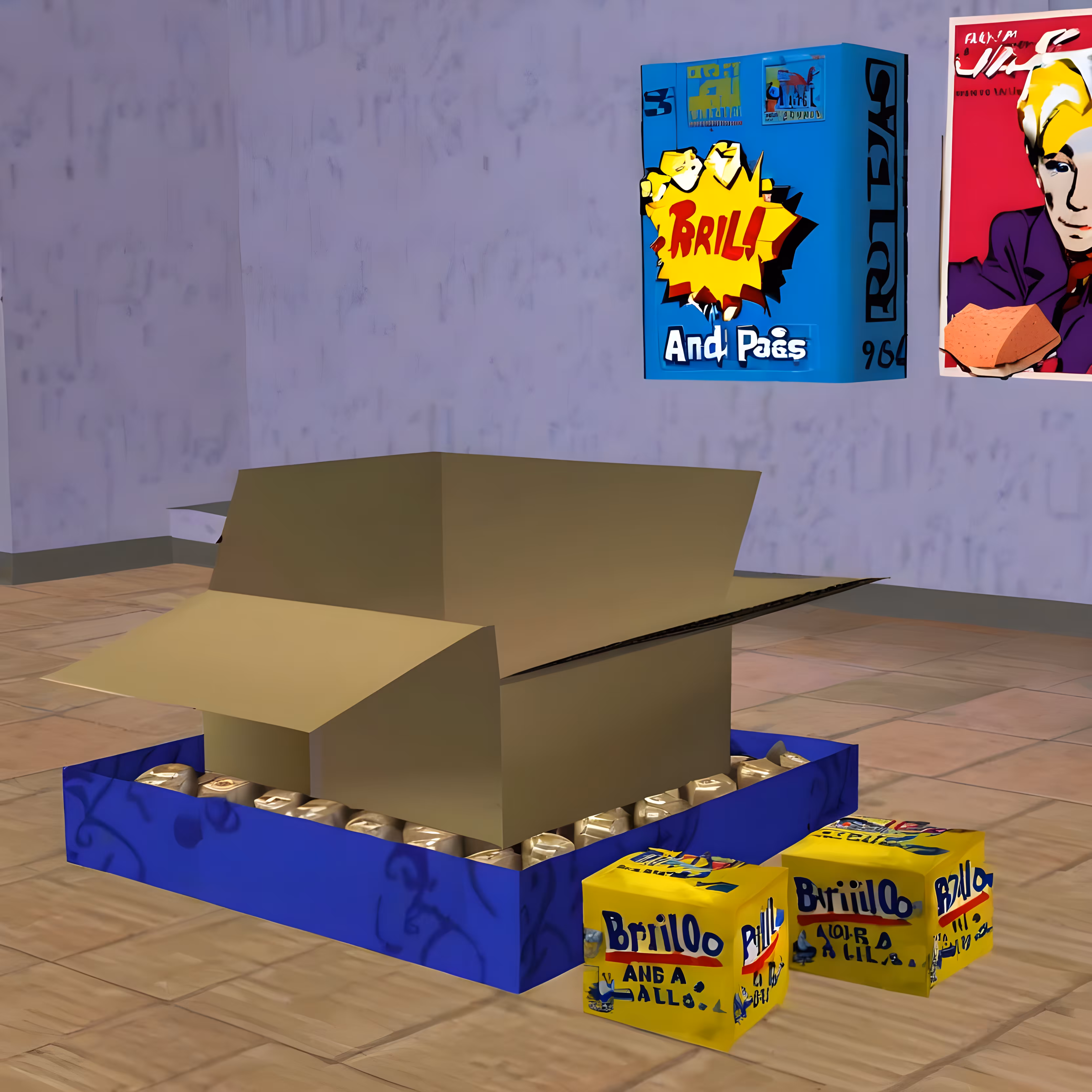 Unpacking of the brillo boxes