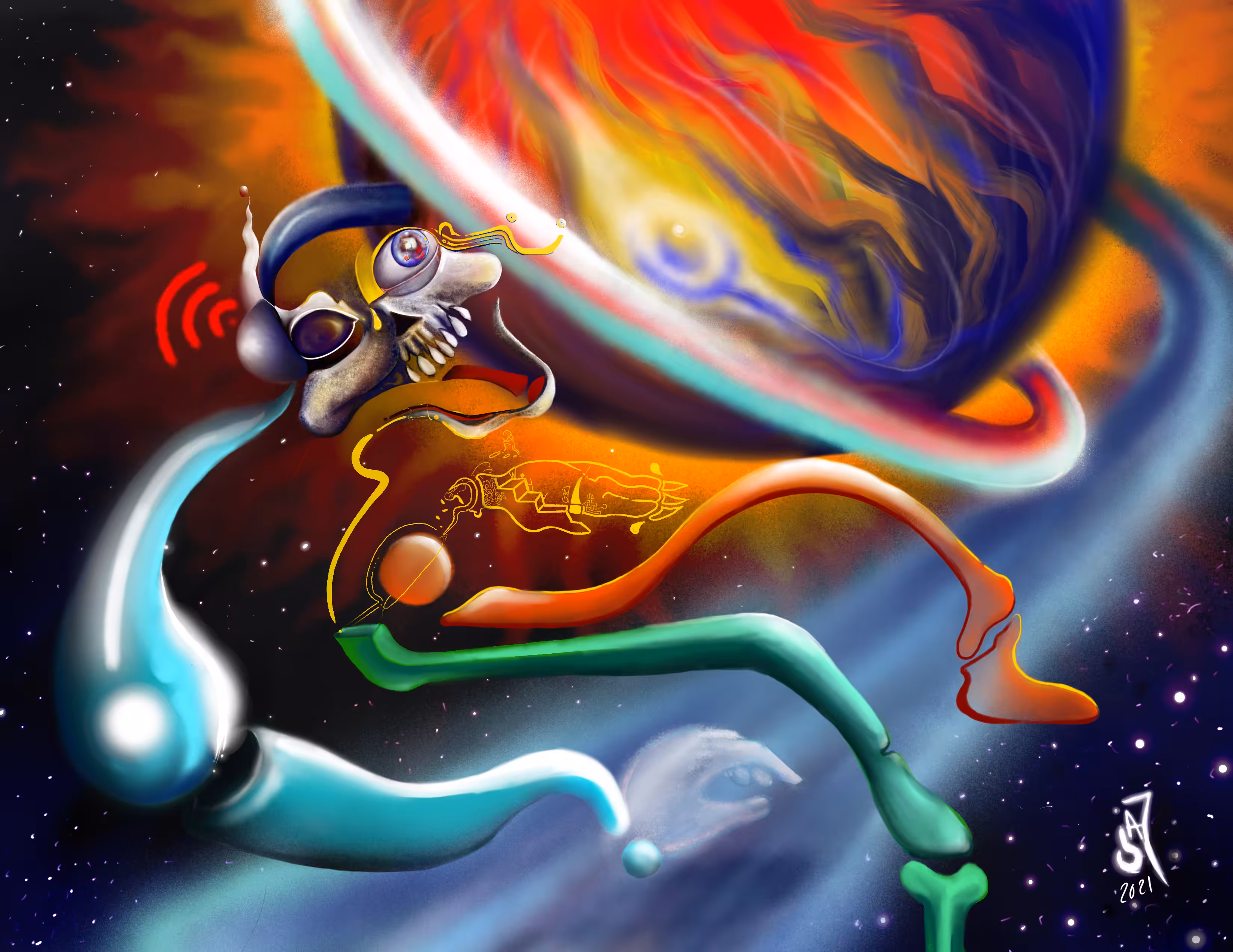 A Being so Divine, Passing through Space and Time