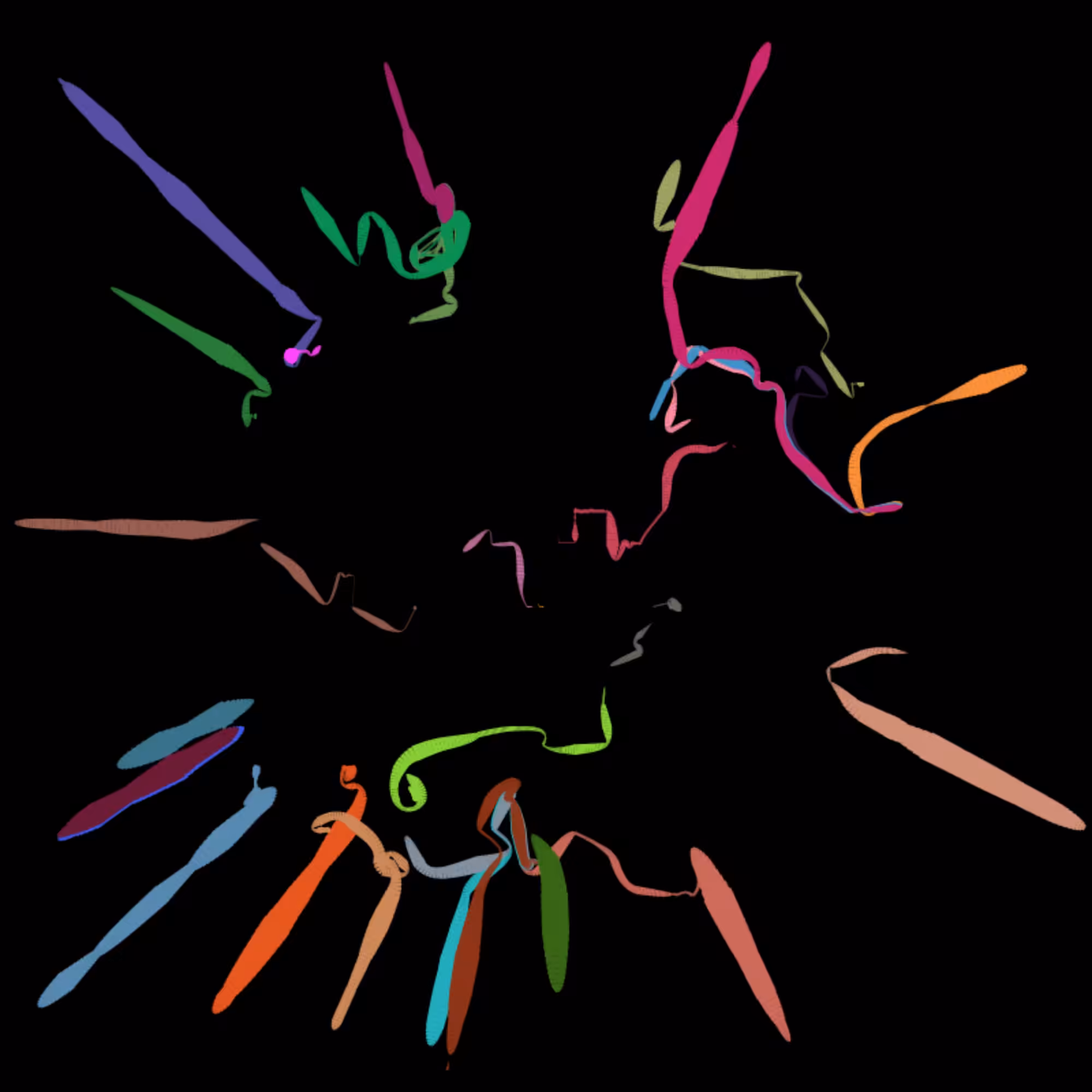 Complex lines with colors #1