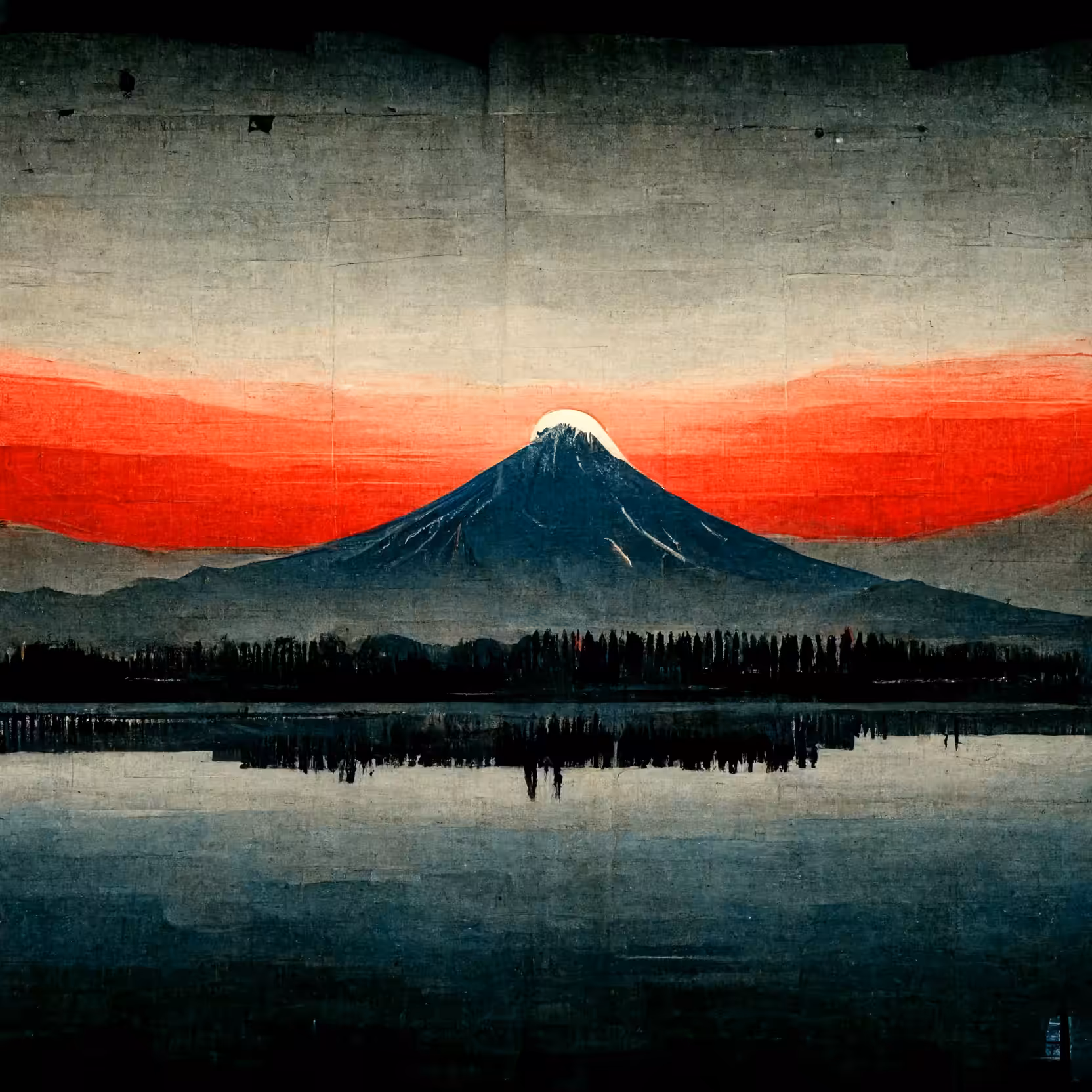 Wonderful sunset in the mountains