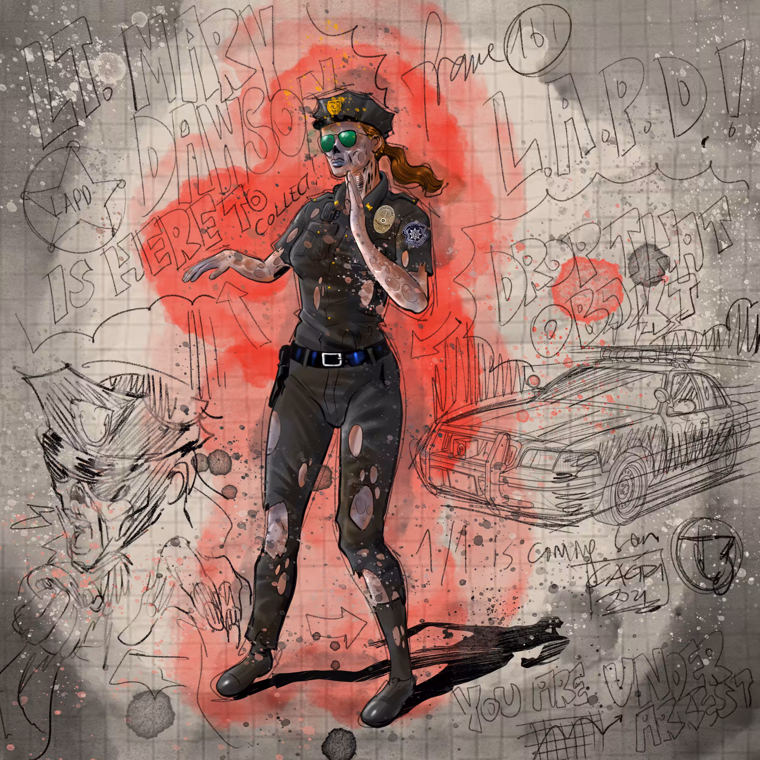 'DANCING ZOMBIES', ANIMATION FRAME #16