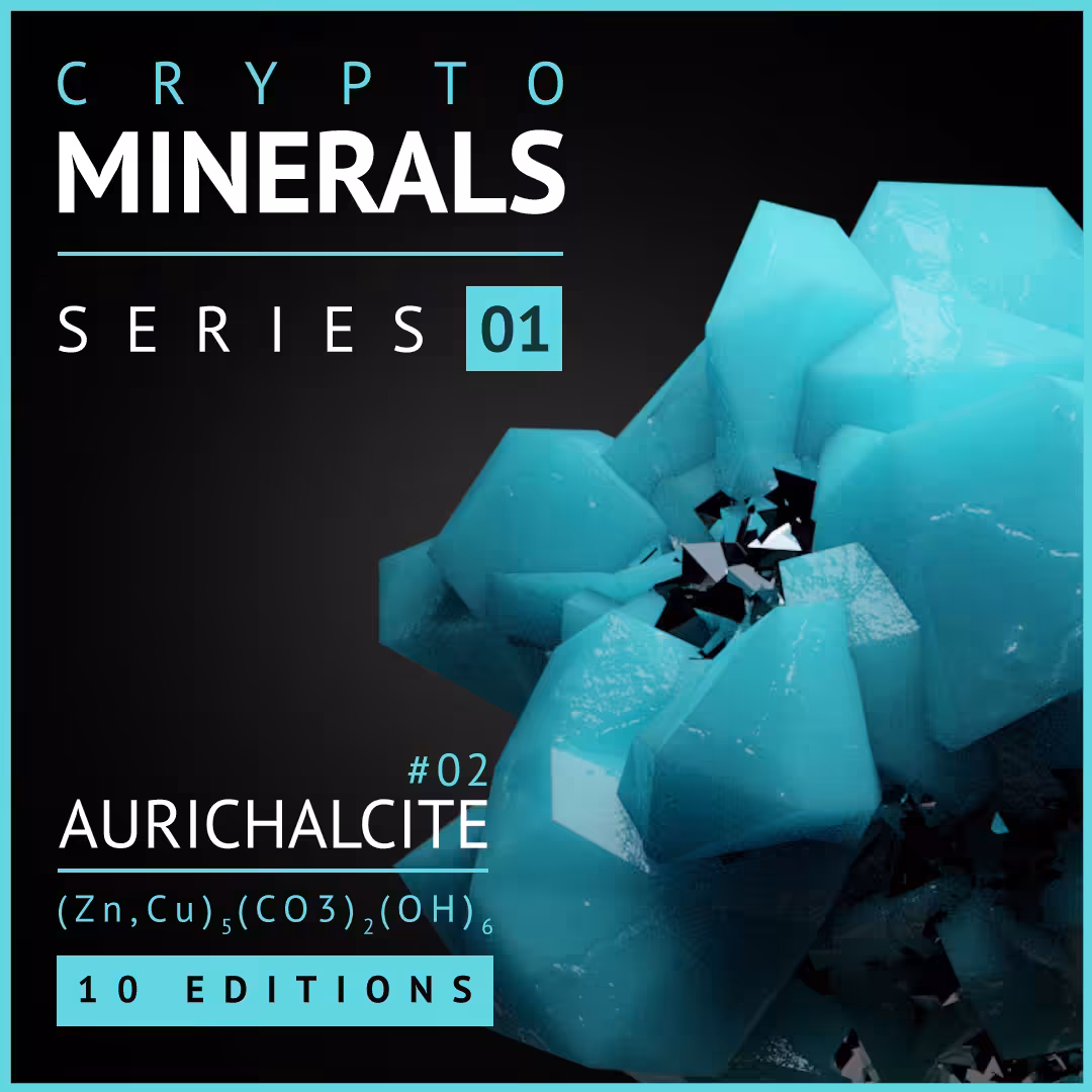 Crypto Minerals - Series 01 - #02 - Aurichalcite