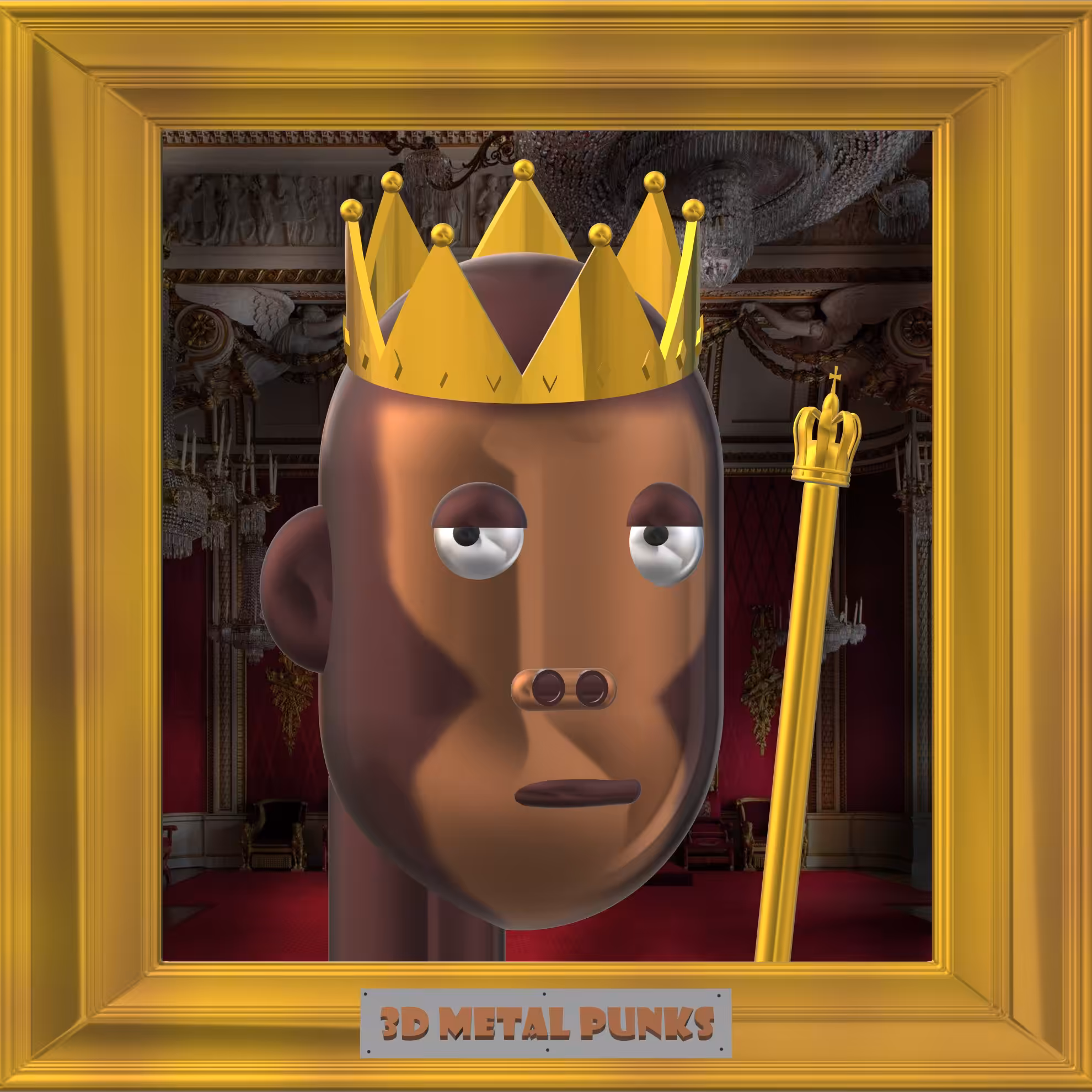 3D Metal Punks - King  Ape 