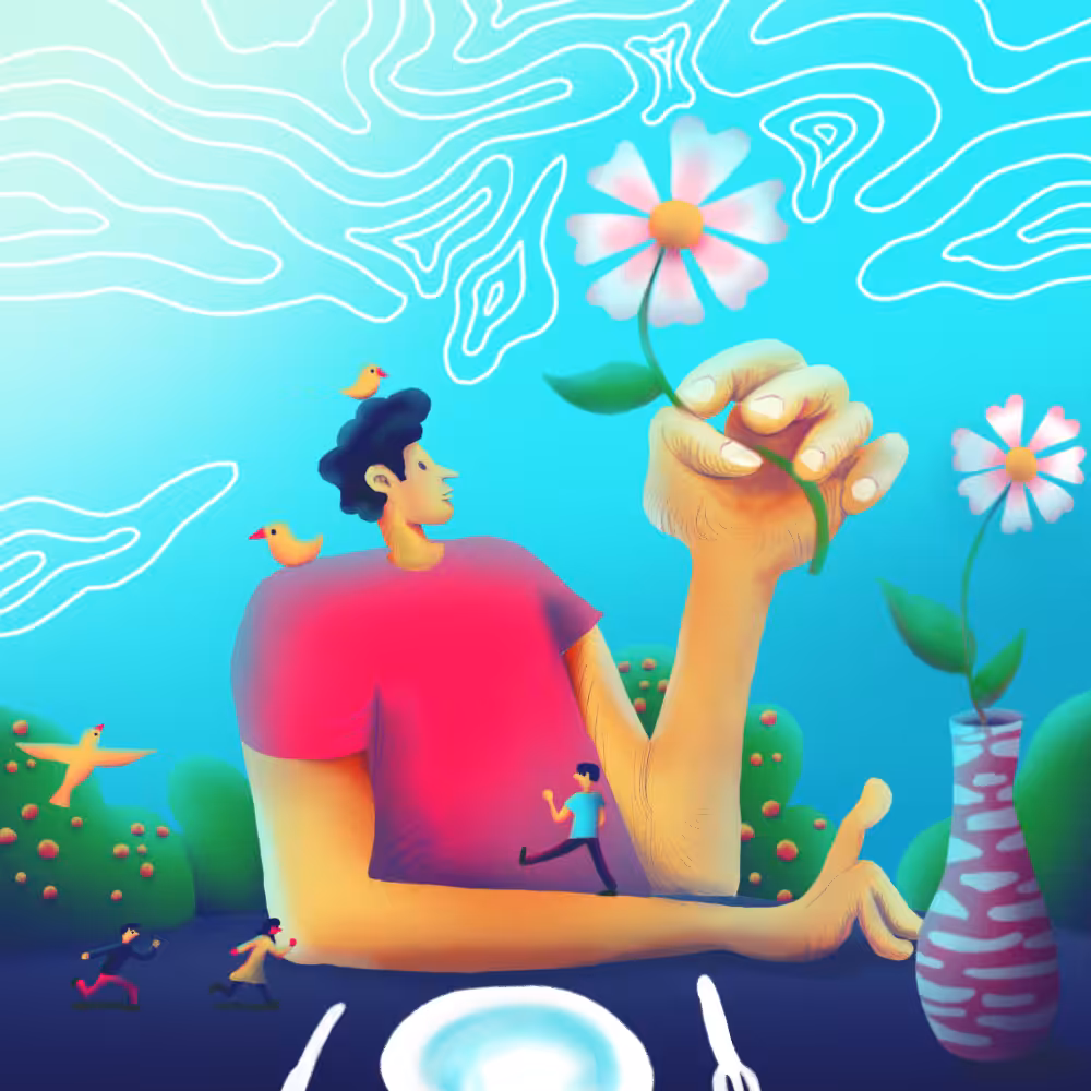 Garden Lunch - Boy