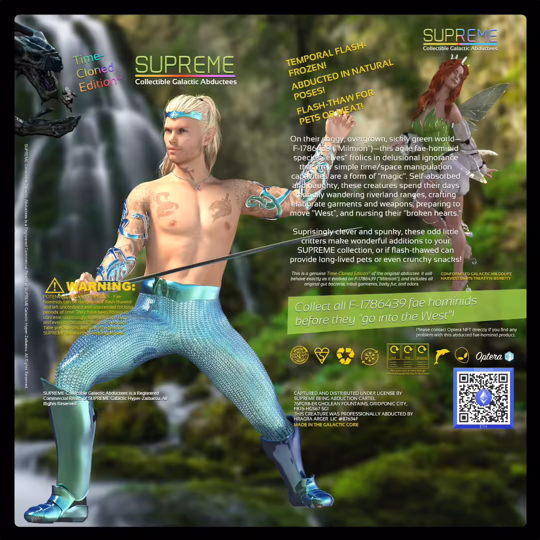 Galactic Abductees • Series 02 • Woodland Fae-Hominids of Milmion • #04 - King Dain Sylren Time-Cloned Edition® • Limited 100 PCS