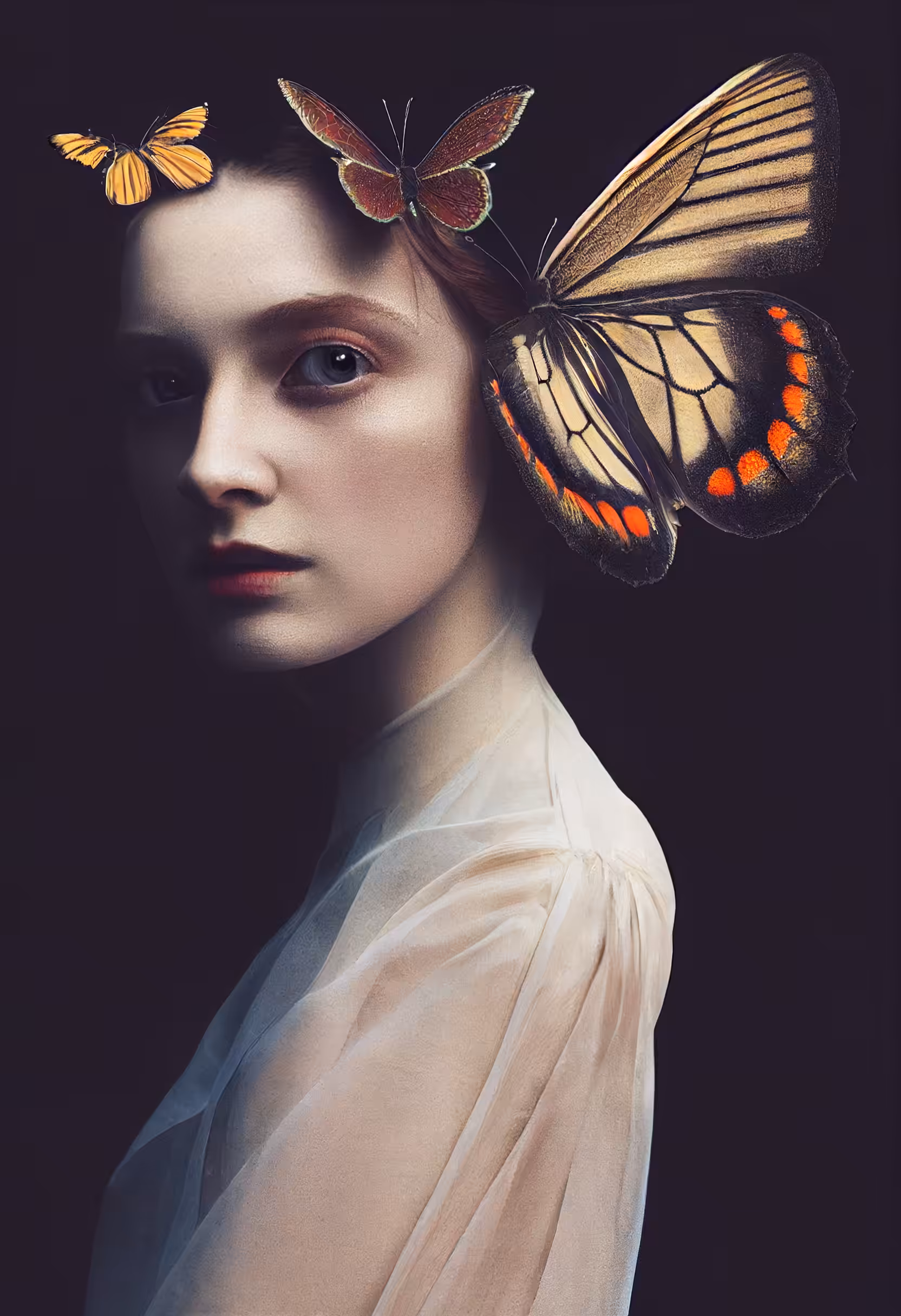 Nika and her butterflies
