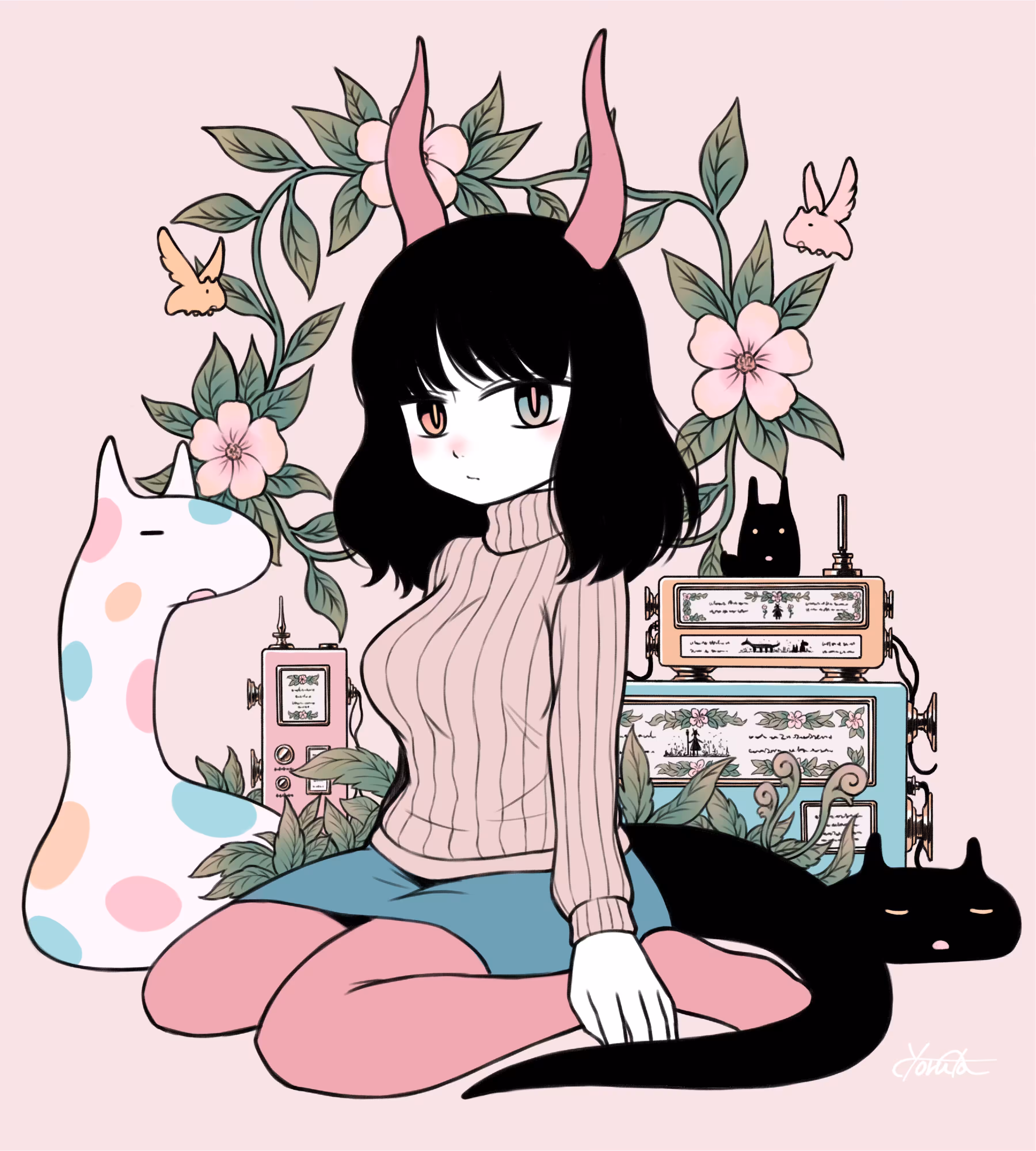 Girl with the Pink Horns
