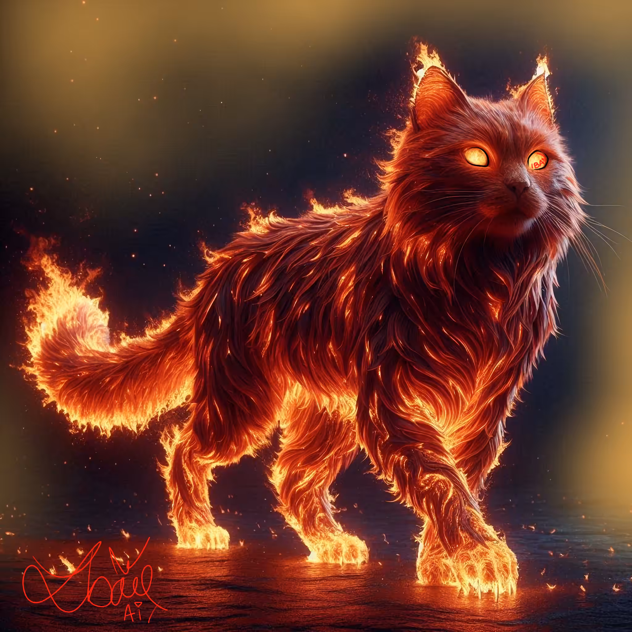 The Cat in Fire