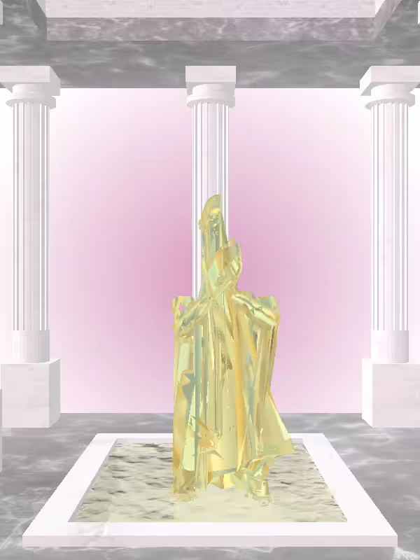 HeavenComputer: The Praying Green-Golden Goblet Woman #5922