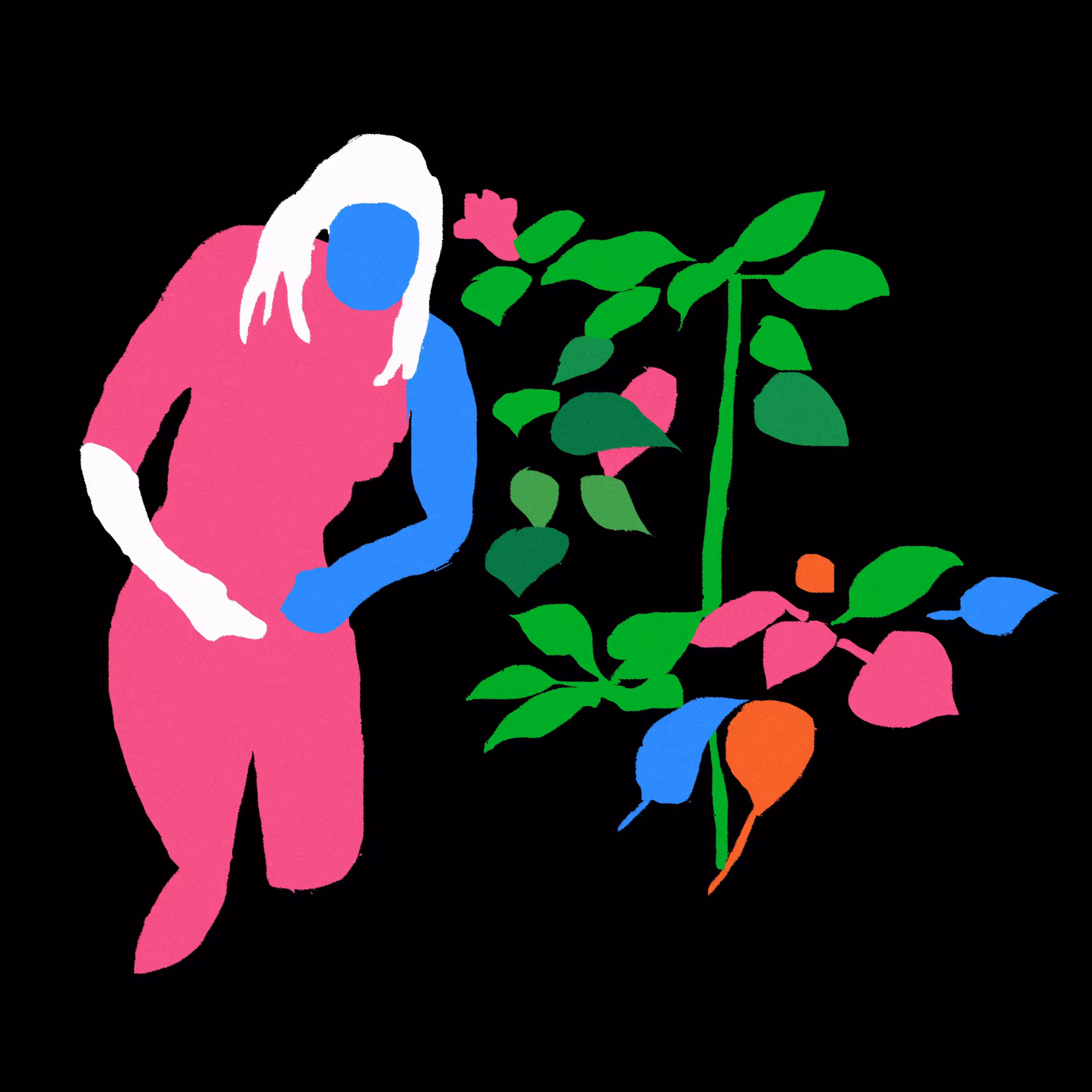 Woman in garden