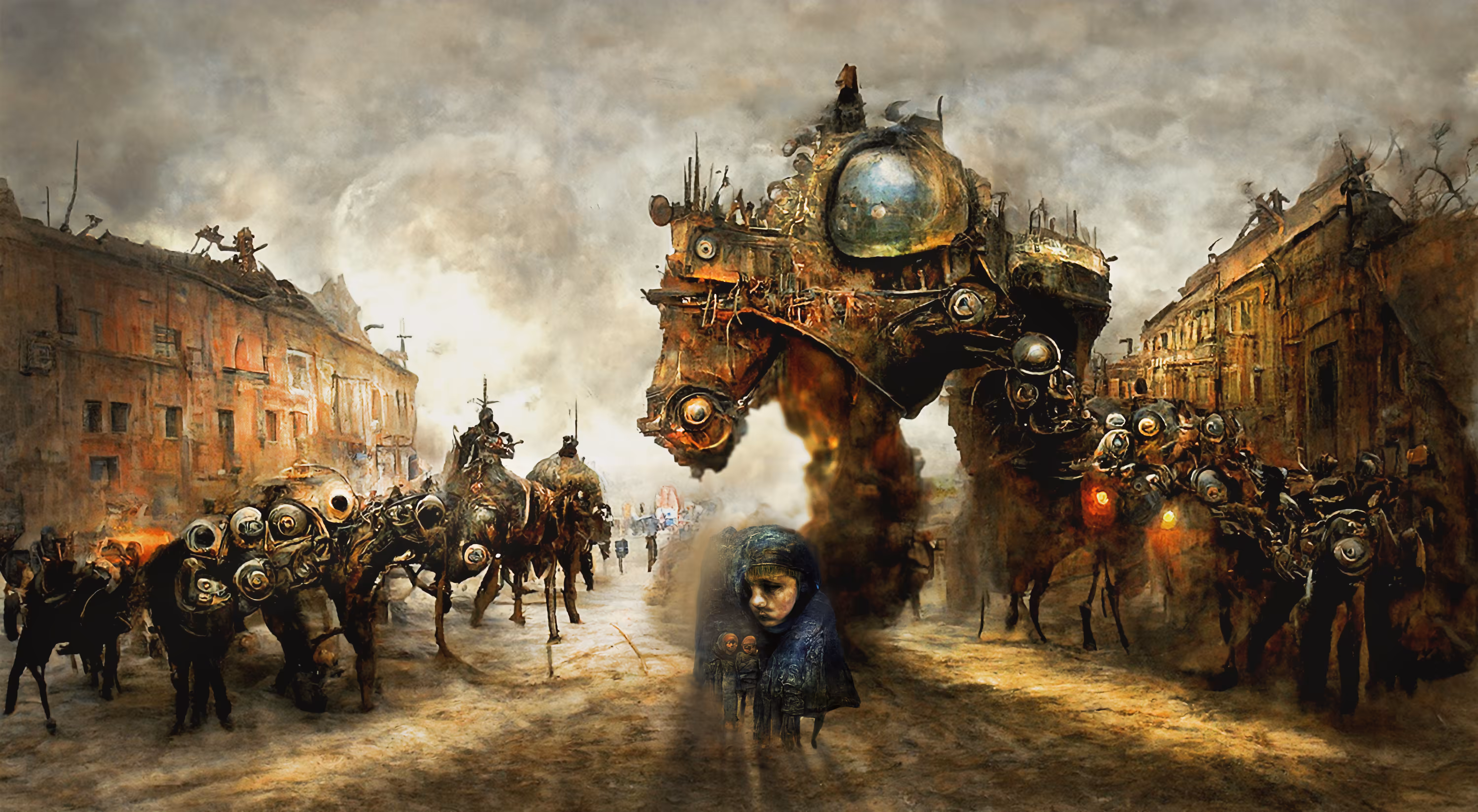 The Lost Children of Mariupol XI ( Beksinski Edition )