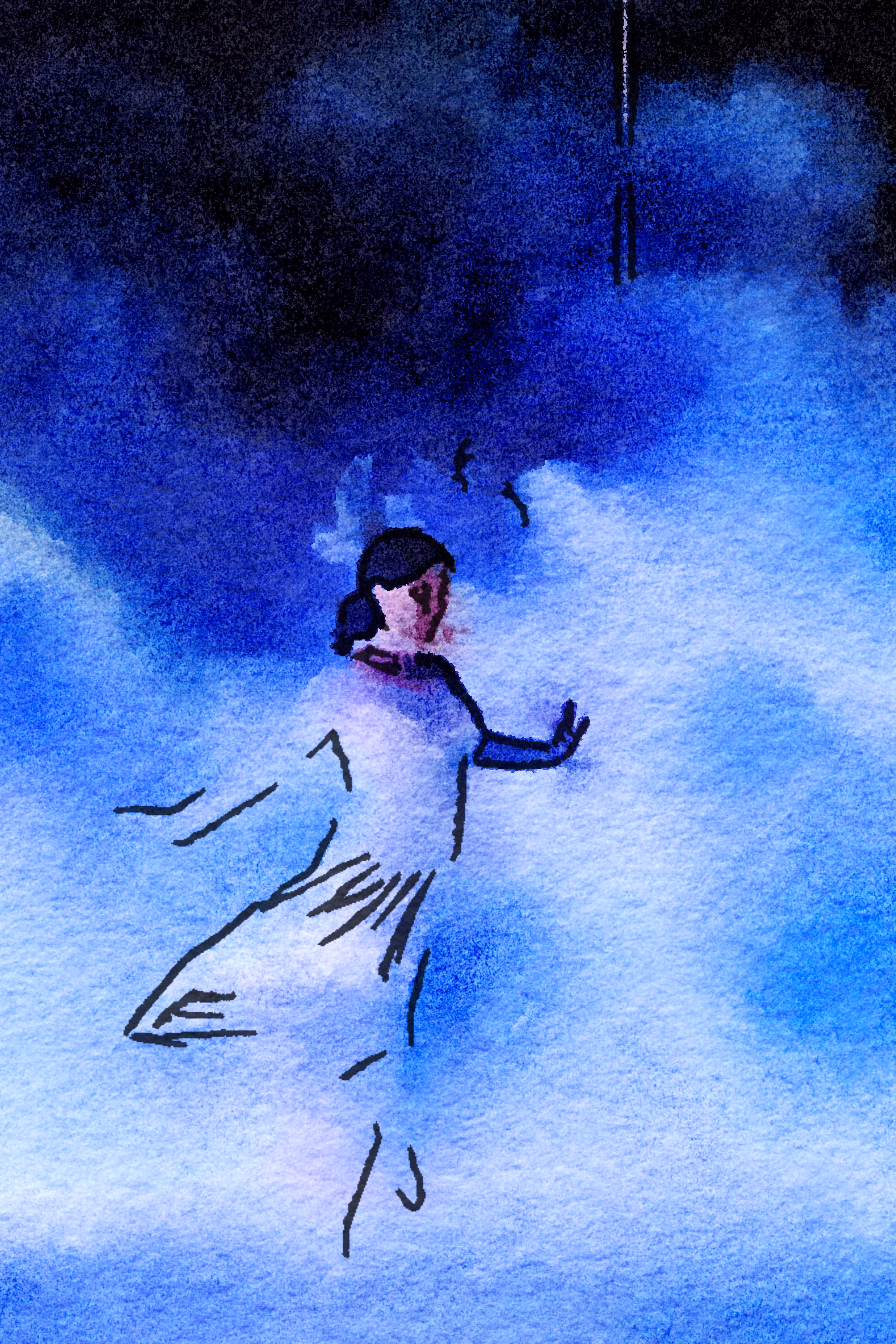 White Moves Blue on Stage