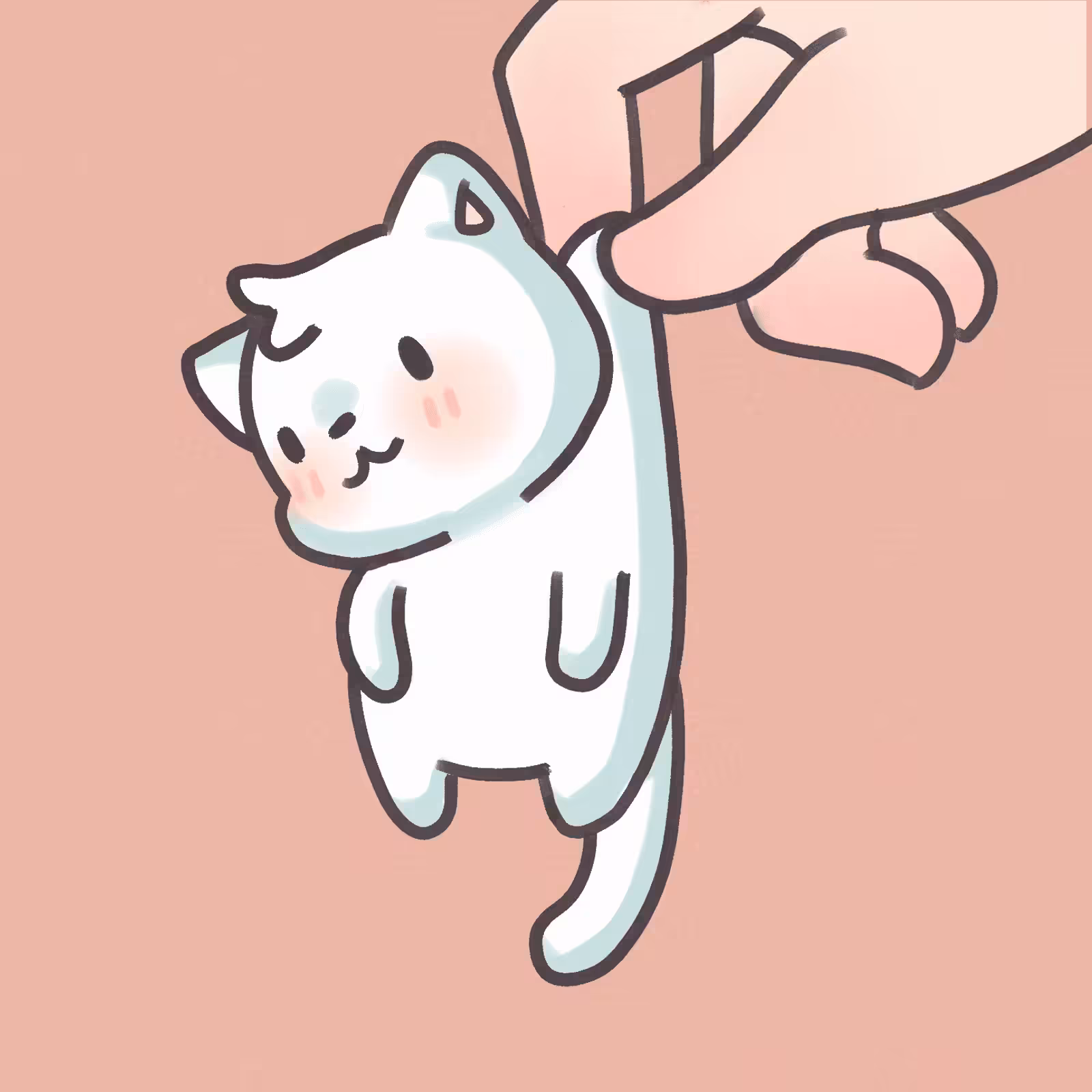 Muji white cat #0001