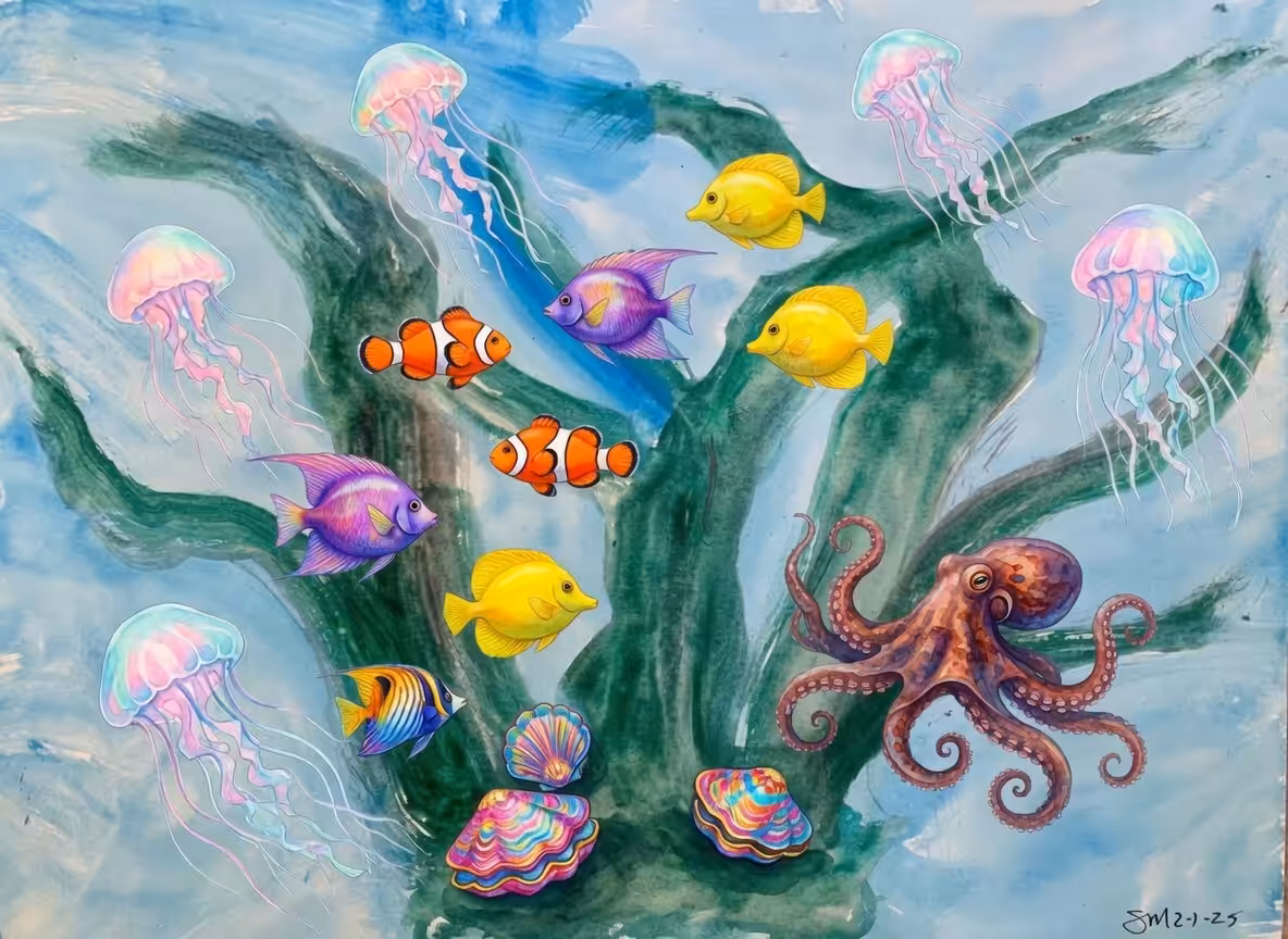 Papa Martini Contemporary Collection: My Art plus AI Fish