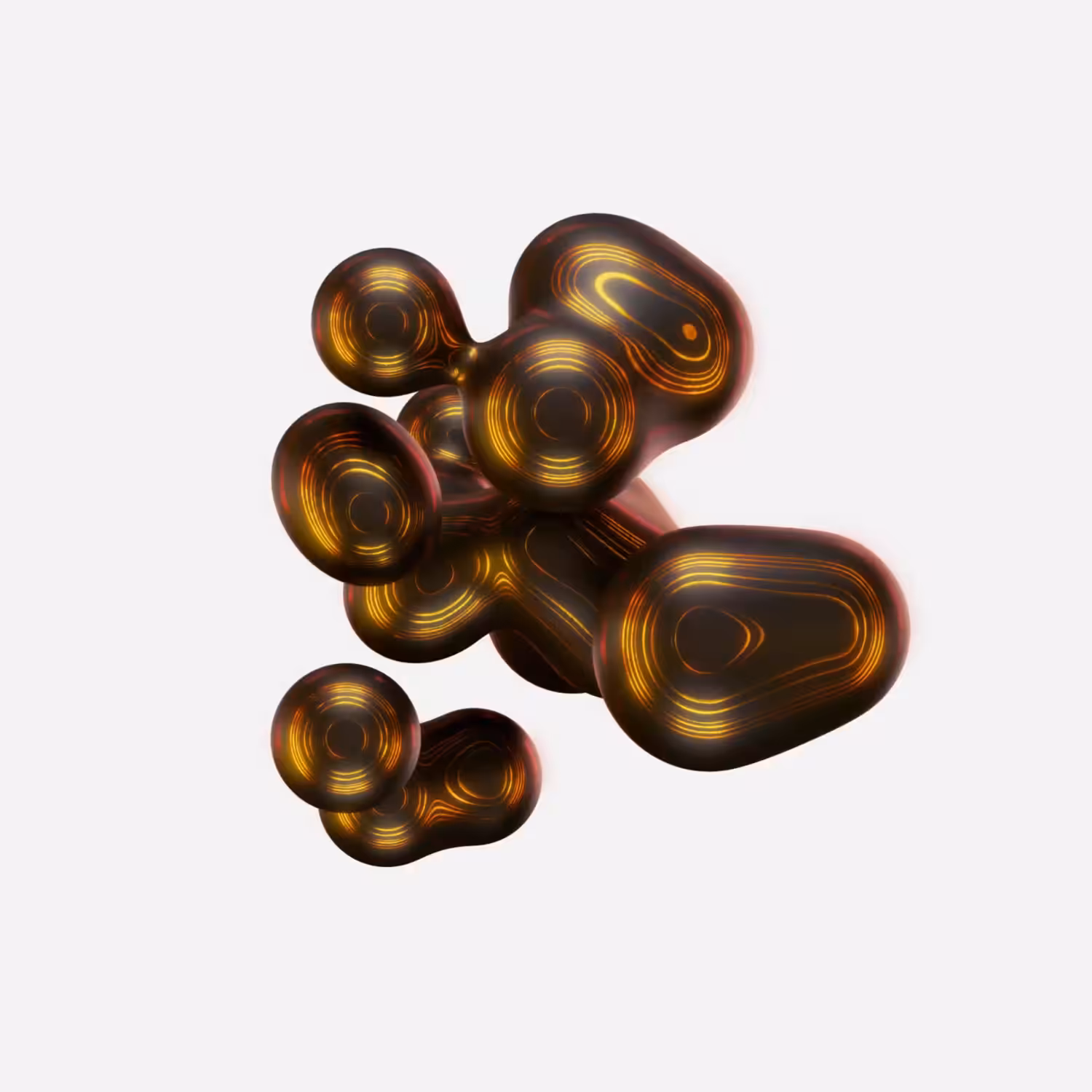 Luxury Black. Metaballs mess #04 